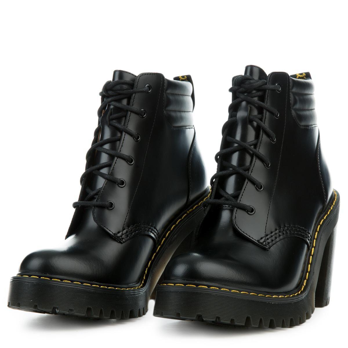 Dr. Martens Leather Persephone Black Buttero Boots - Lyst