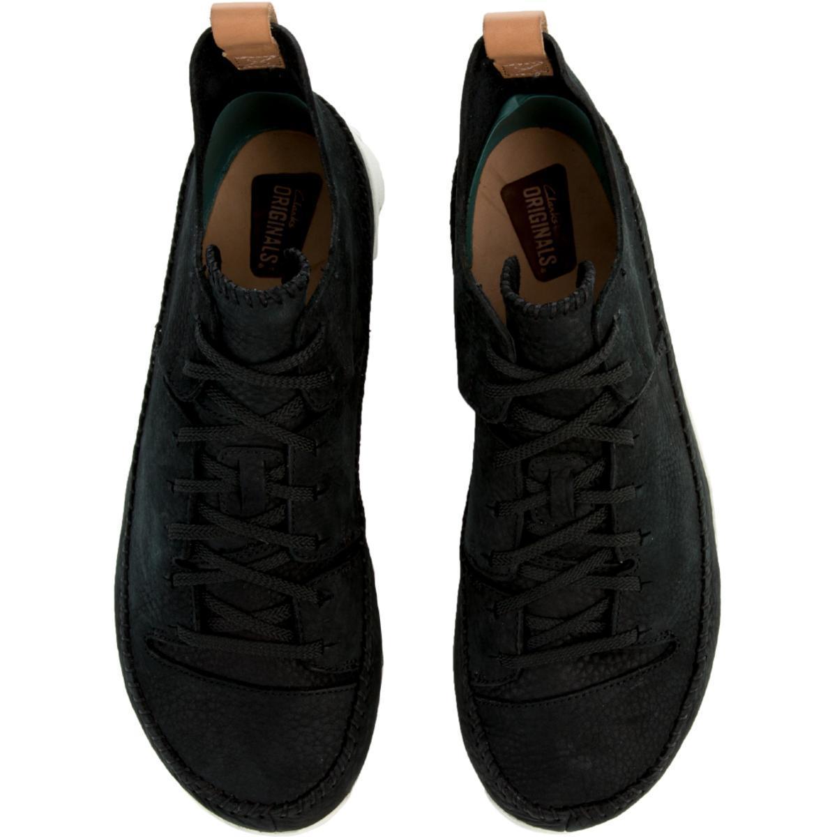 Clarks Leather Black Trigenic Flex Nubuck Sneakers for Men - Lyst