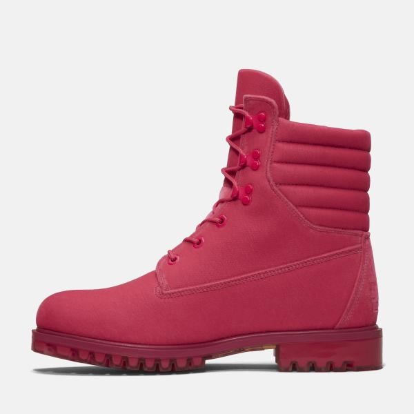 Timberland Jimmy Choo X Inch Puffer-collar Boot For Men In Pink - Main Image