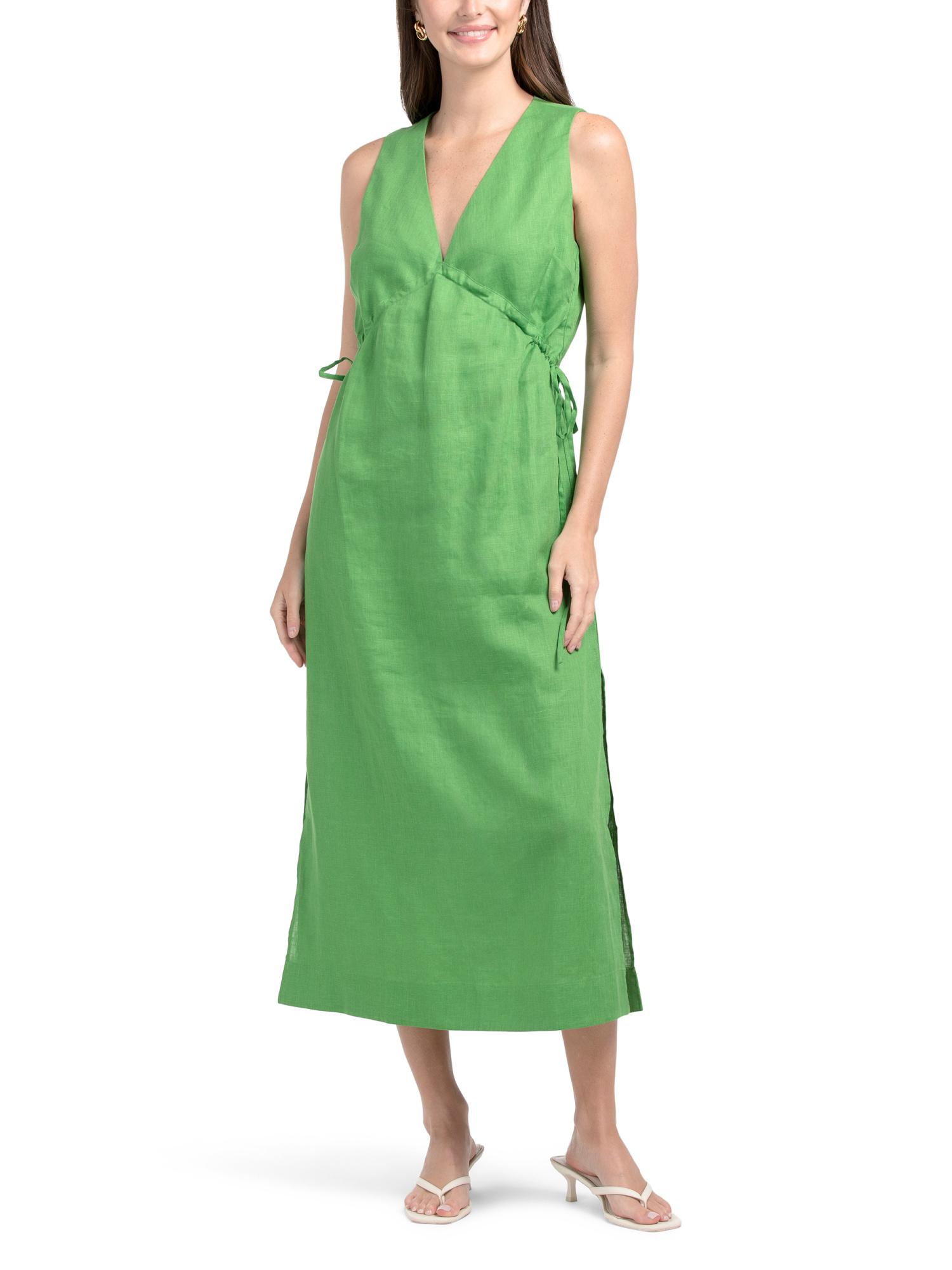 green emerald velvet dress Jluxlabel | Lime Green Slinky Krishna One Shoulder Maxi Dress