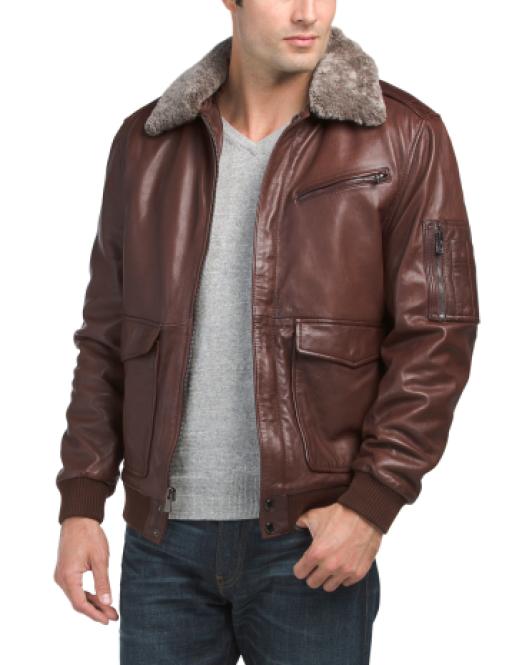 Lyst - Tj Maxx Lambskin Leather Jacket in Brown for Men