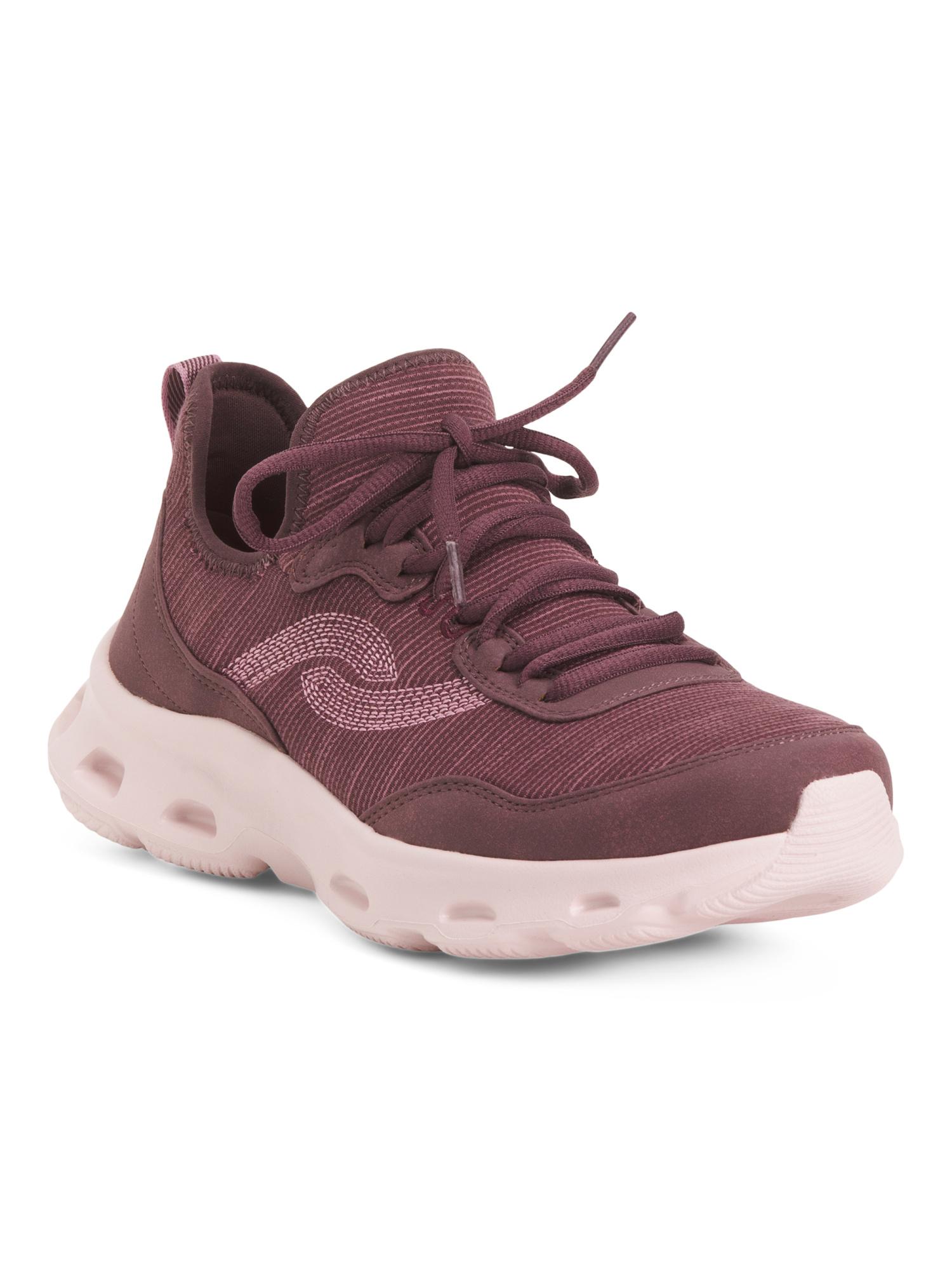 TJ Maxx Active Foam Walking Sneakers For Leather in Purple Lyst
