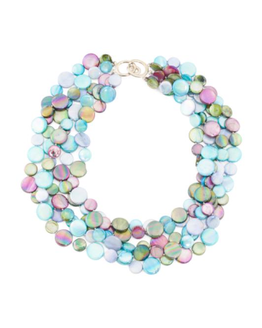 Tj Maxx Hand Knotted Mother Of Pearl Necklace in Blue Lyst