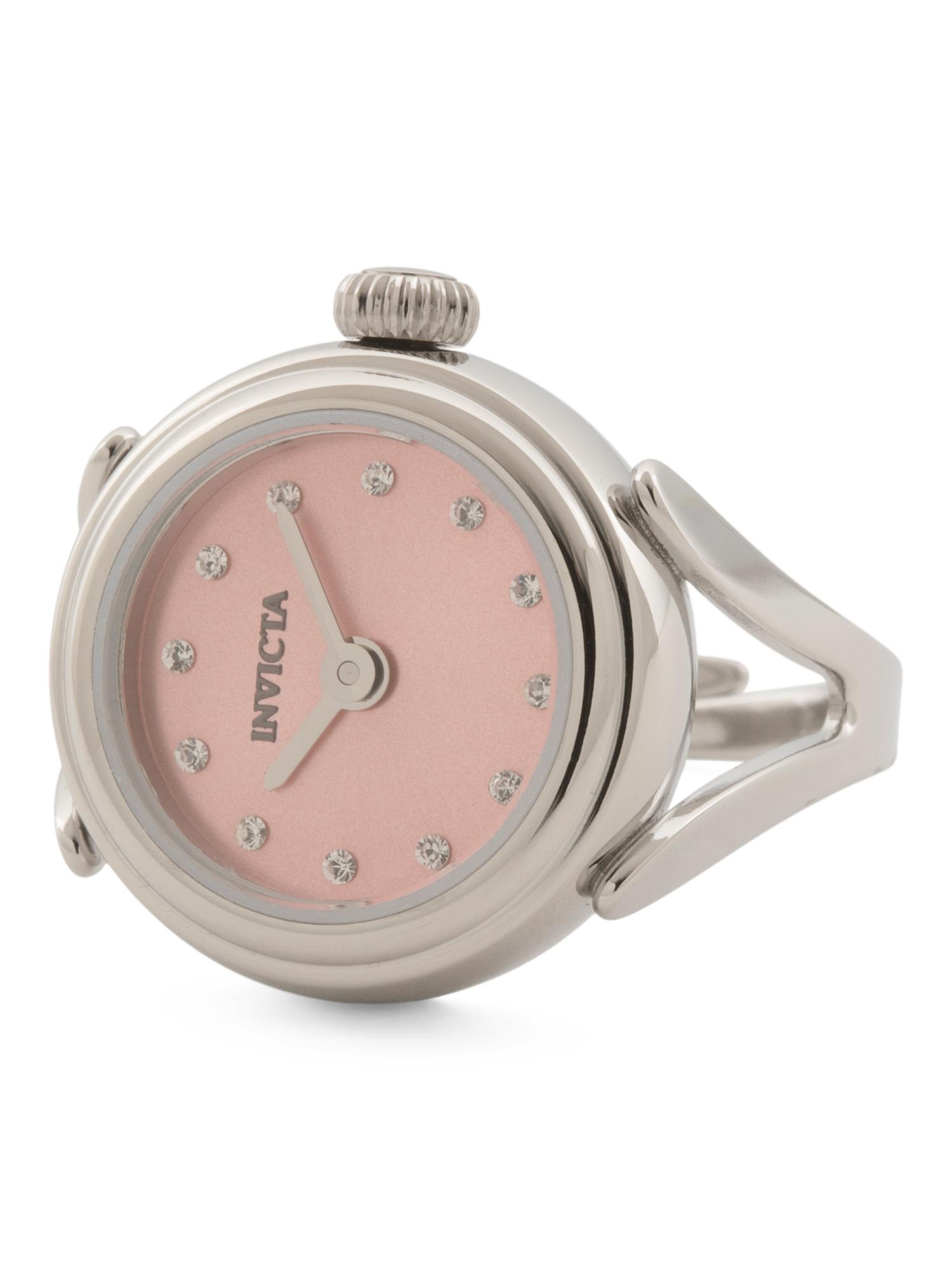 TJ Maxx Mini Angel Lady Stainless Steel Dial Ring Watch in