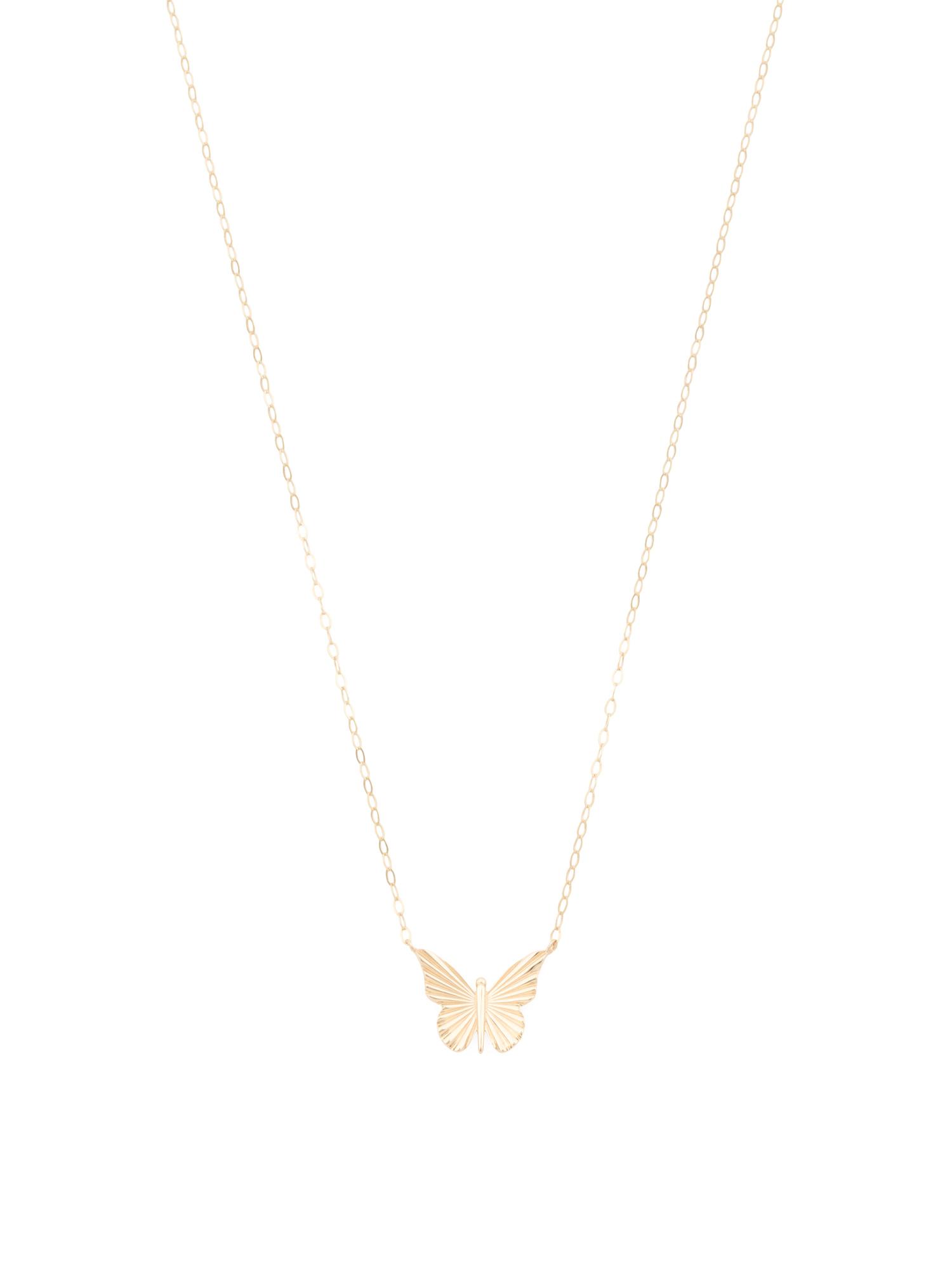 TJ Maxx 14Kt Butterfly Necklace in White Lyst