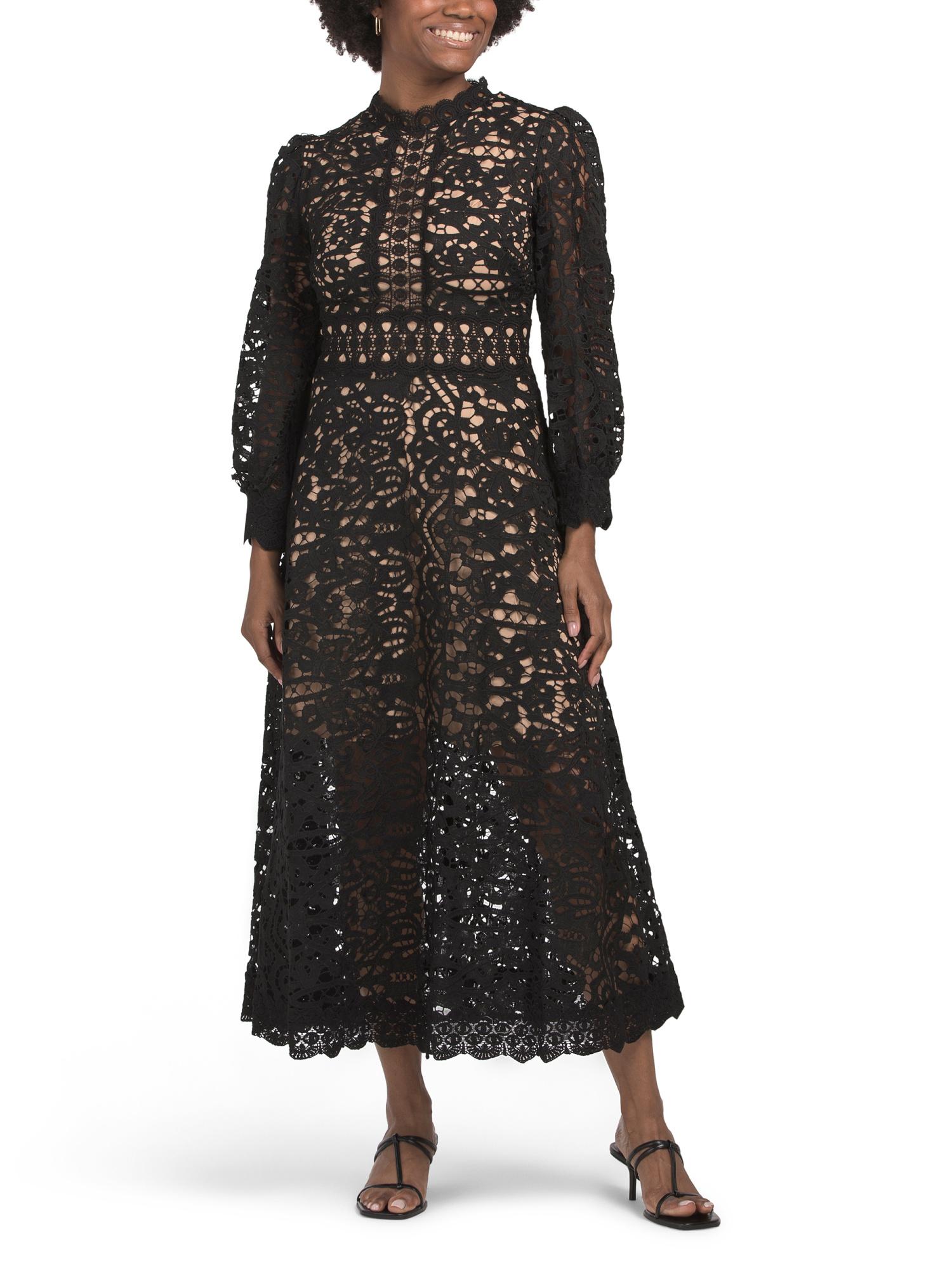 lace lingerie dresses Black Sheer Lace Maxi Lingerie Dress