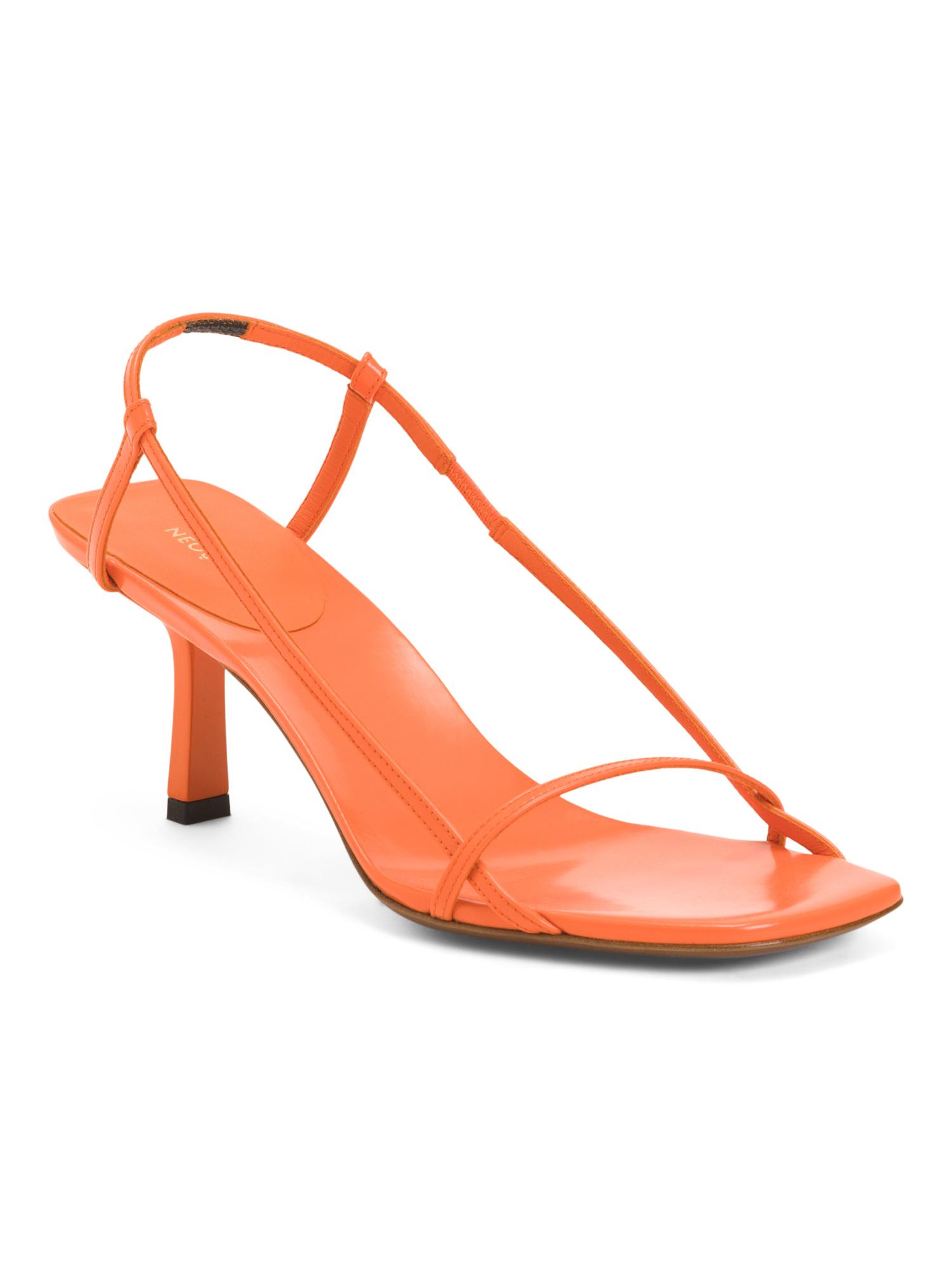 Orange Sandal heels for Women Lyst
