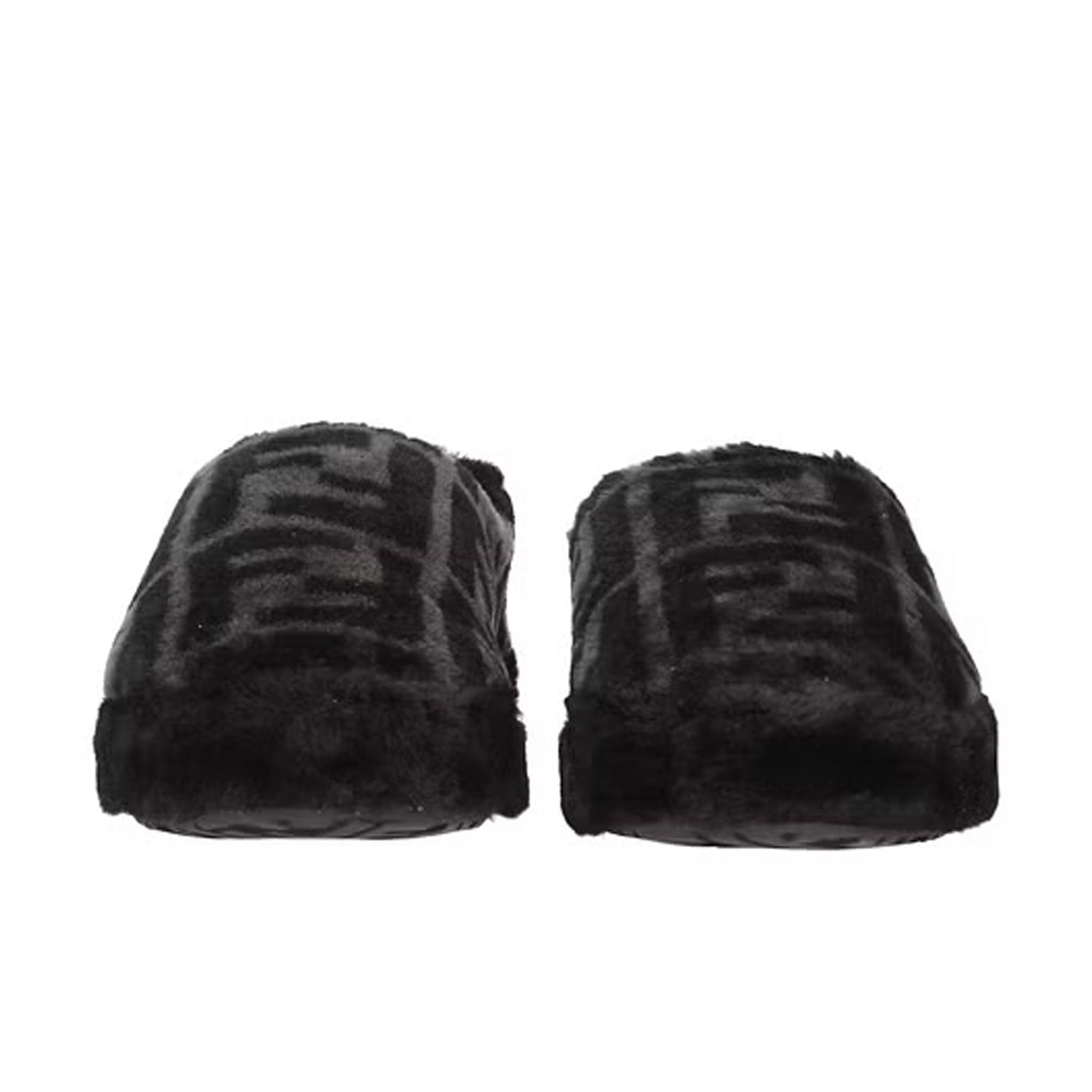 Fendi Fur Slippers in Black for Men | Lyst