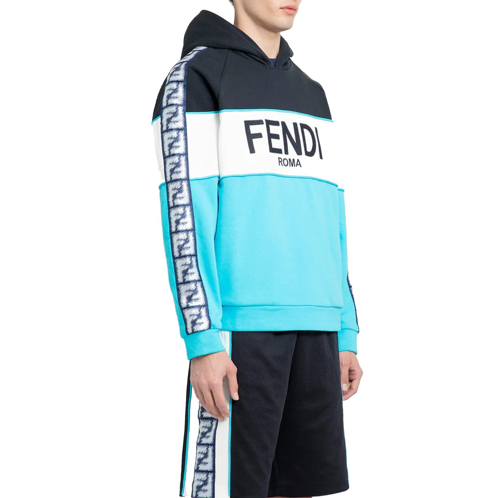 Fendi hoodie blue outlet