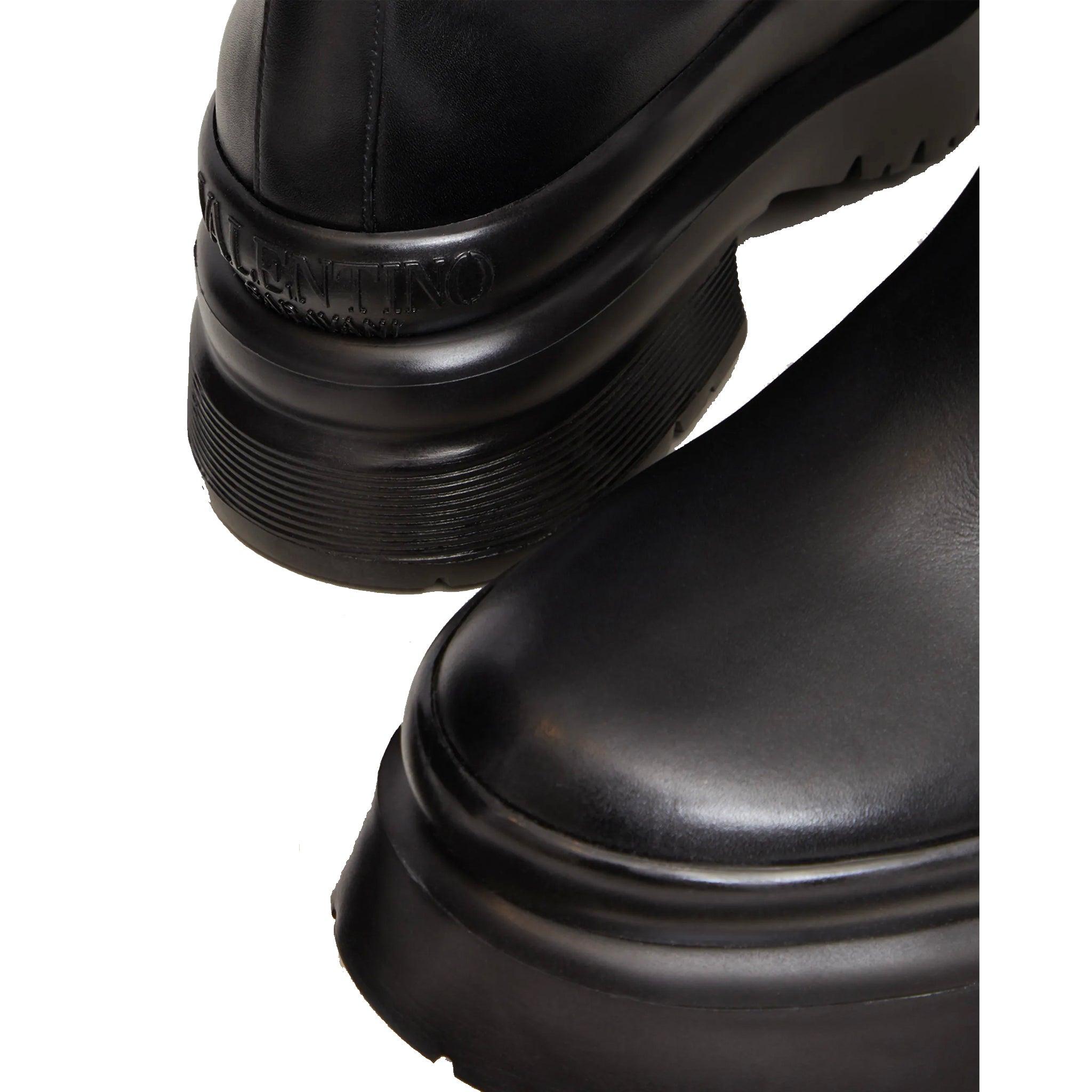 Valentino Valentino Garavani Roman Stud Leather Boots in Black - Lyst