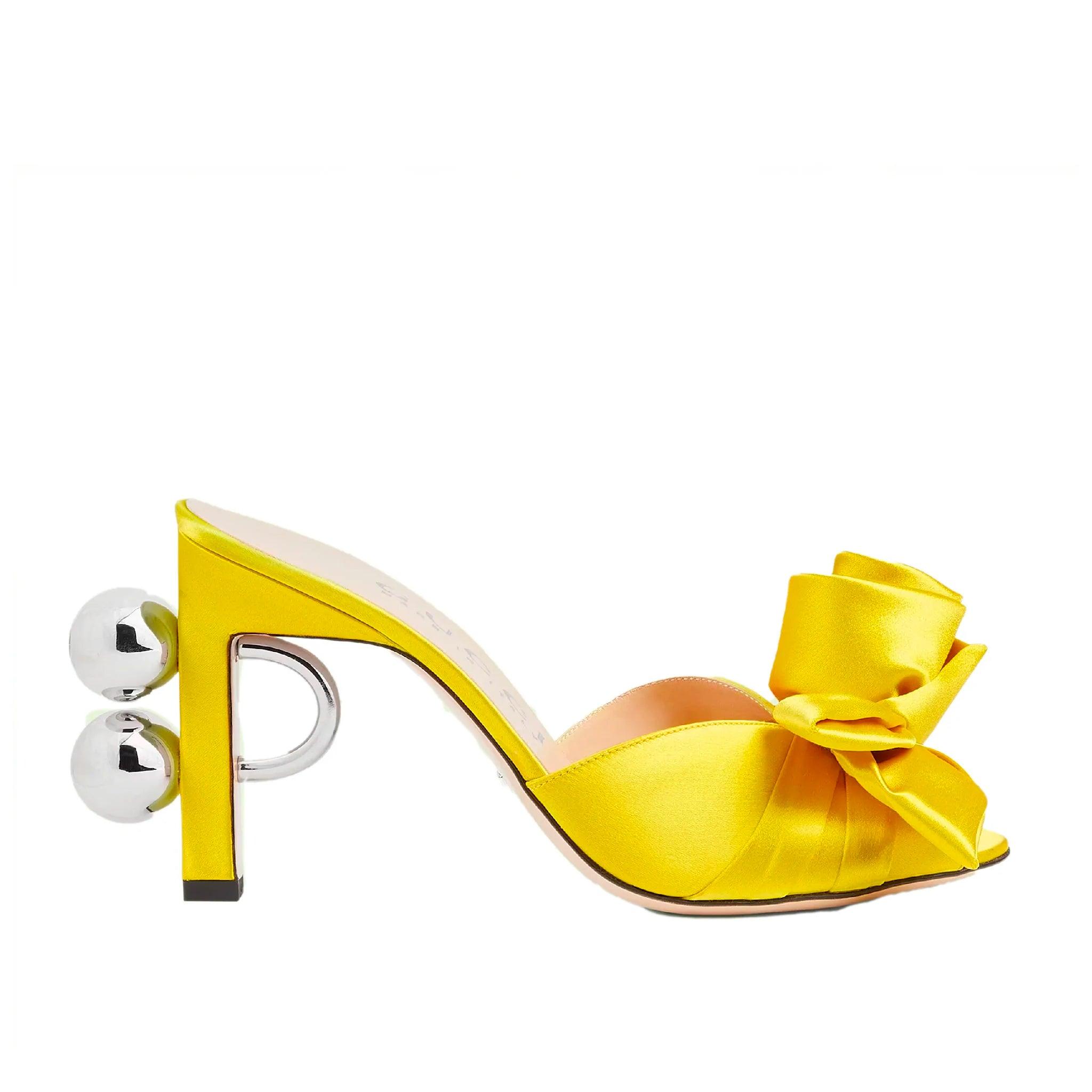Yellow satin best sale heels