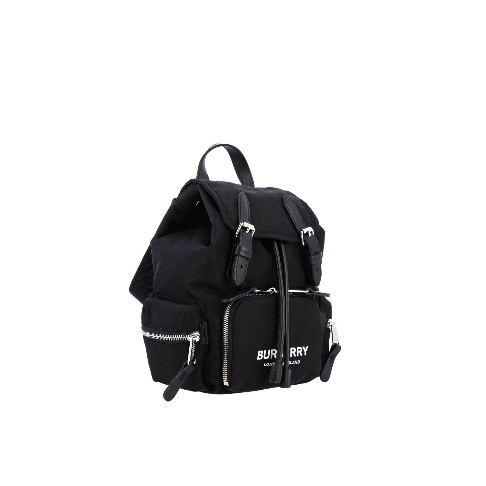 Burberry Synthetic Logo Mini Backpack in Black - Lyst