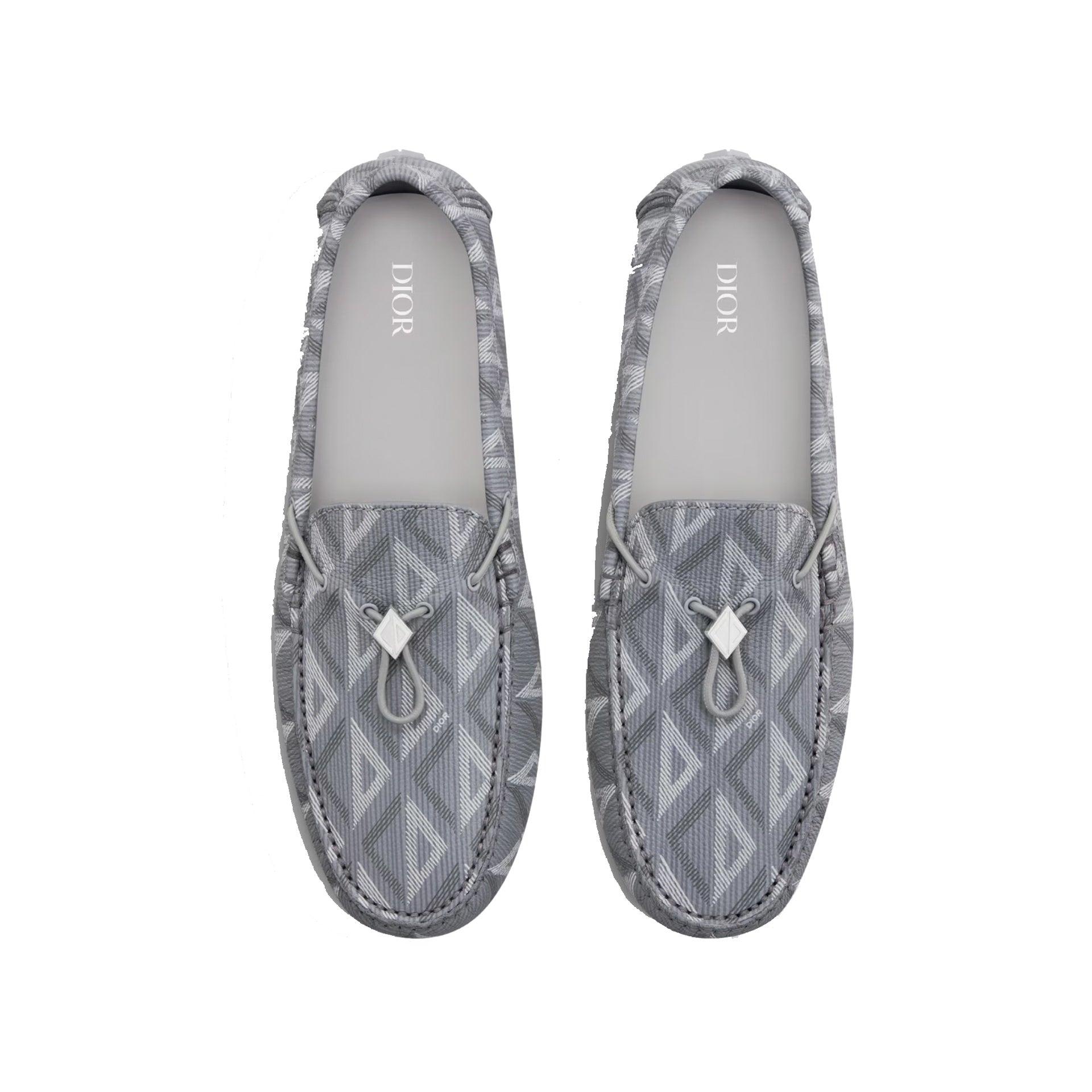 Dior Diamond Mocassins in Gray for Men | Lyst