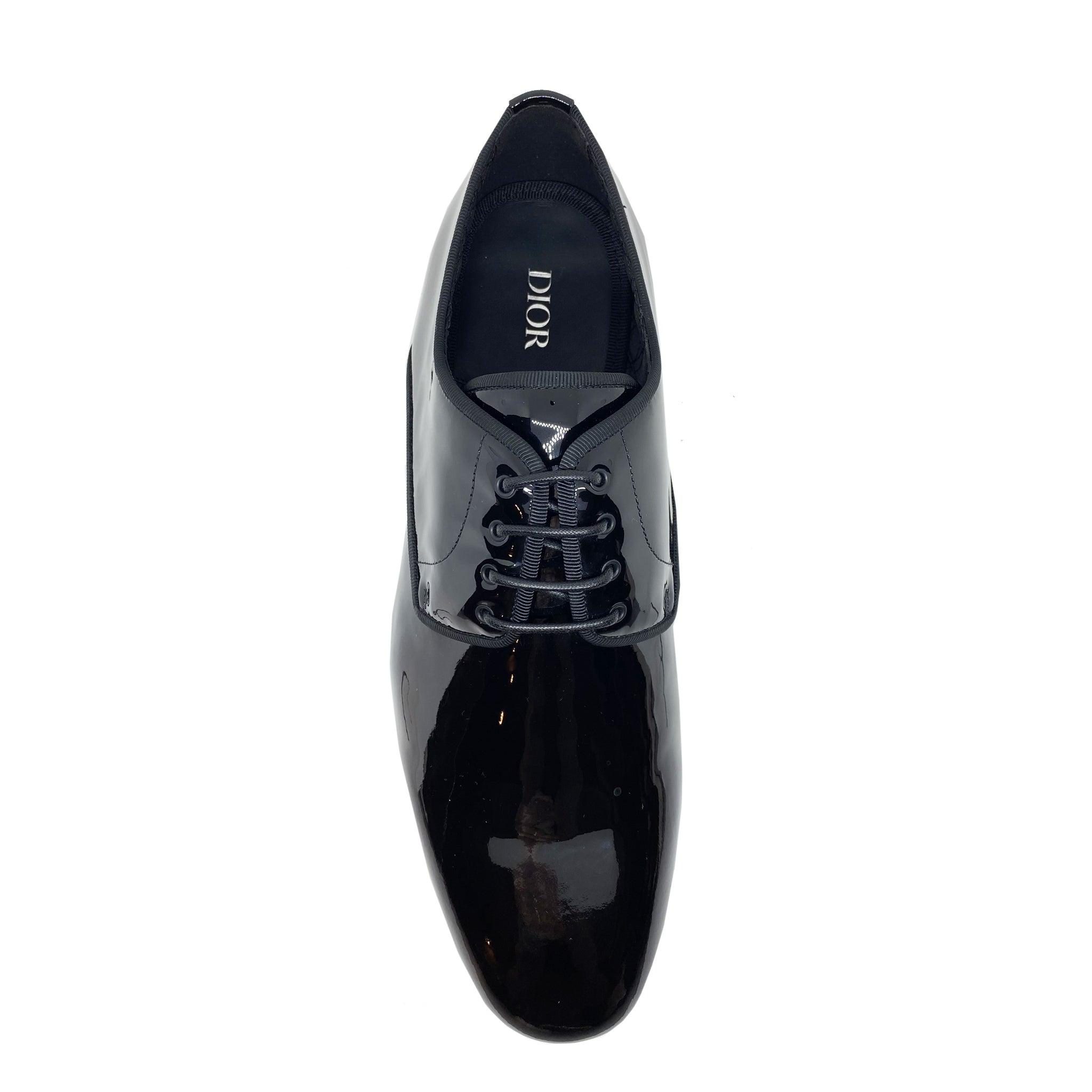 Dior Leather Derby Shoes in Black for Men | Lyst