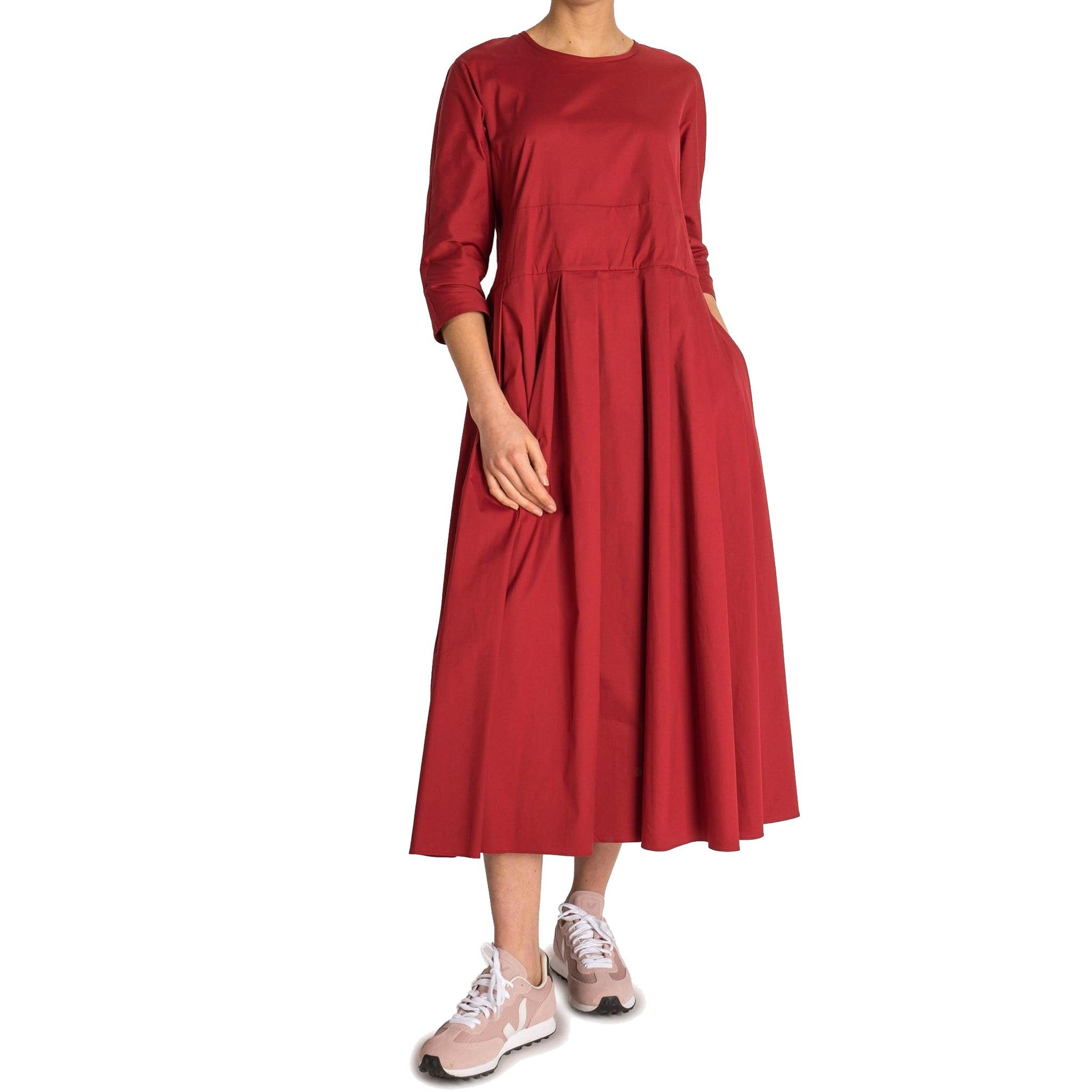 Max Mara Cotton Dress in Red | Lyst