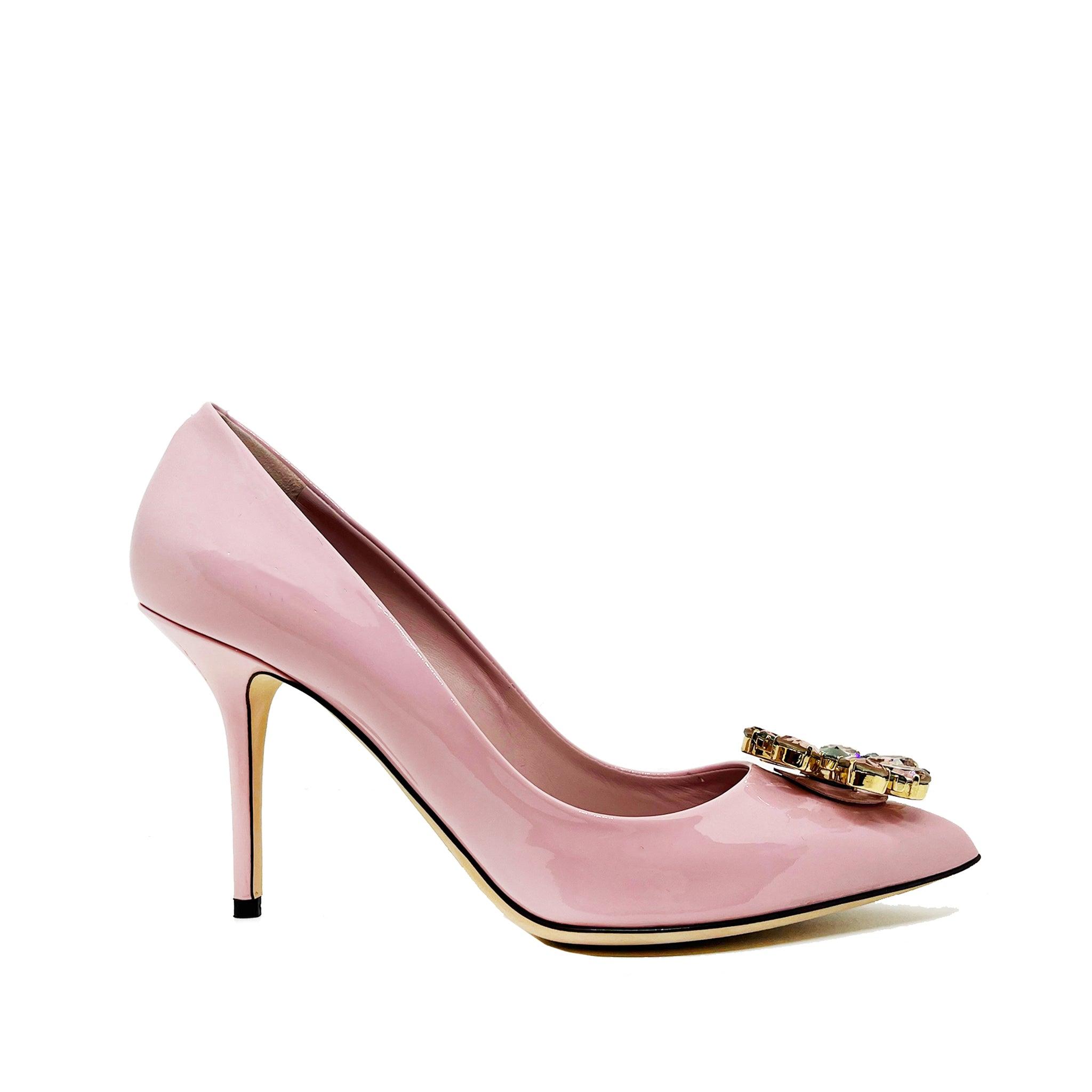 Dolce & Gabbana Bellucci Leather Pumps in Pink | Lyst