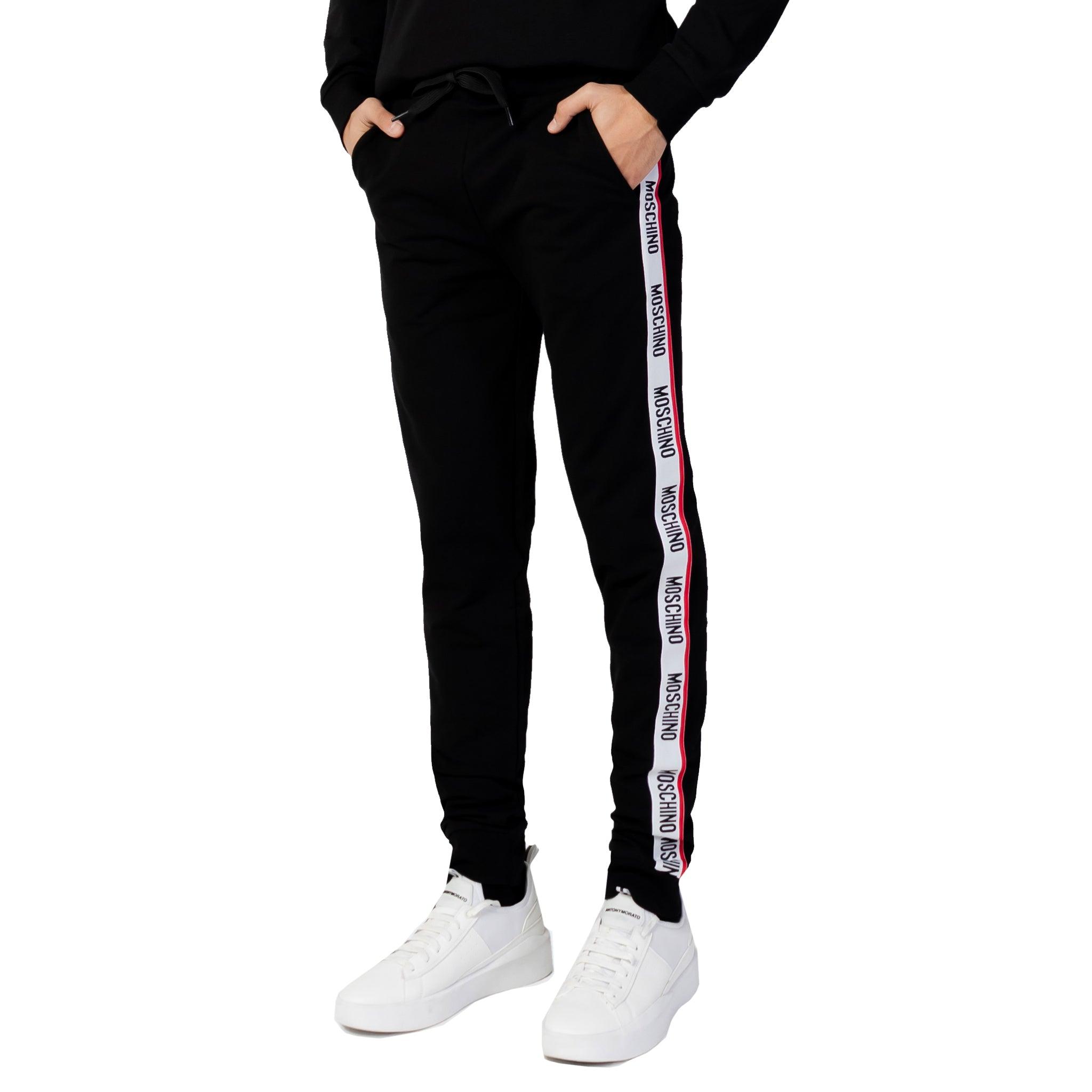 Moschino Cotton Jogging Pants Black for Men | Lyst