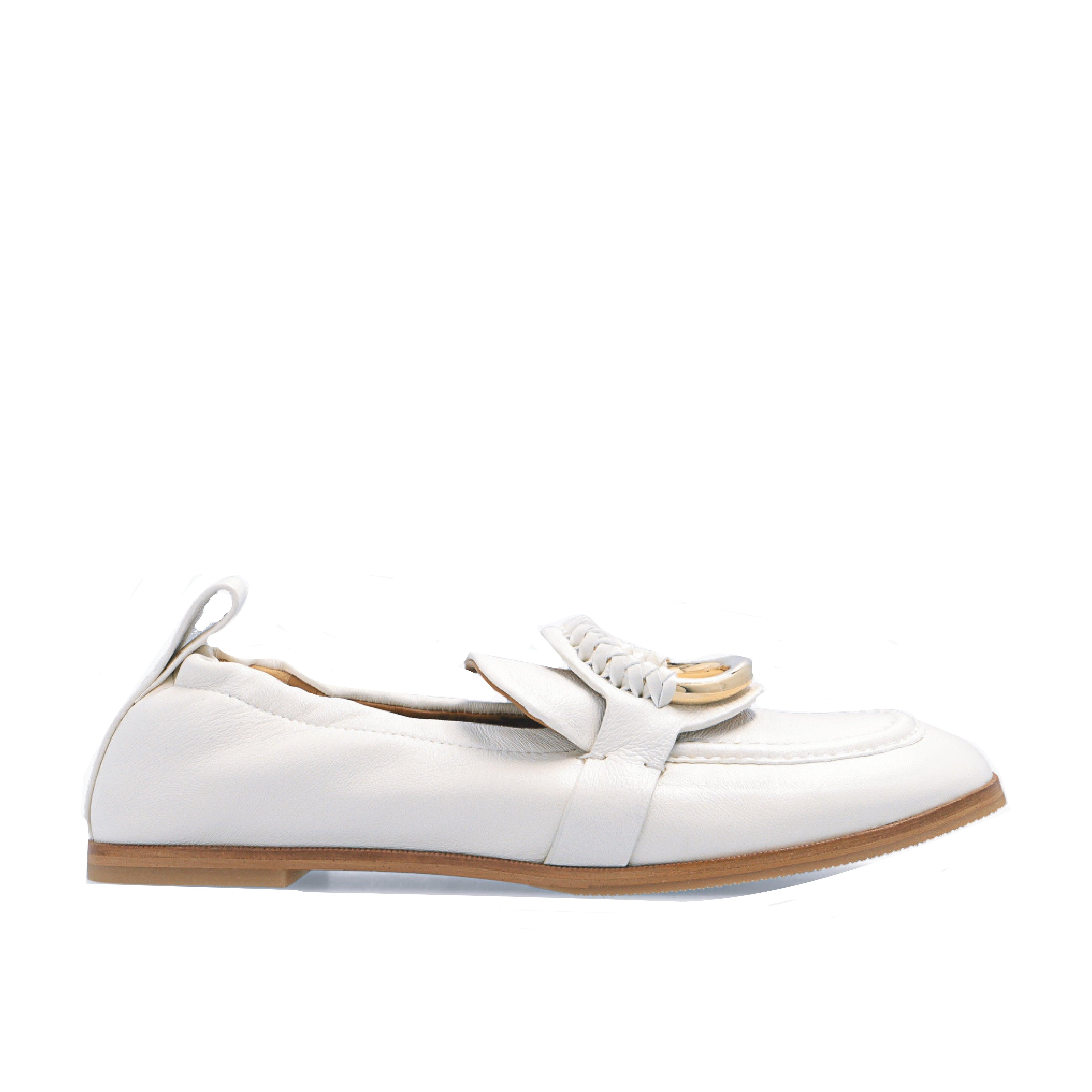 See By Chloé Hana Leather Loafers in White | Lyst