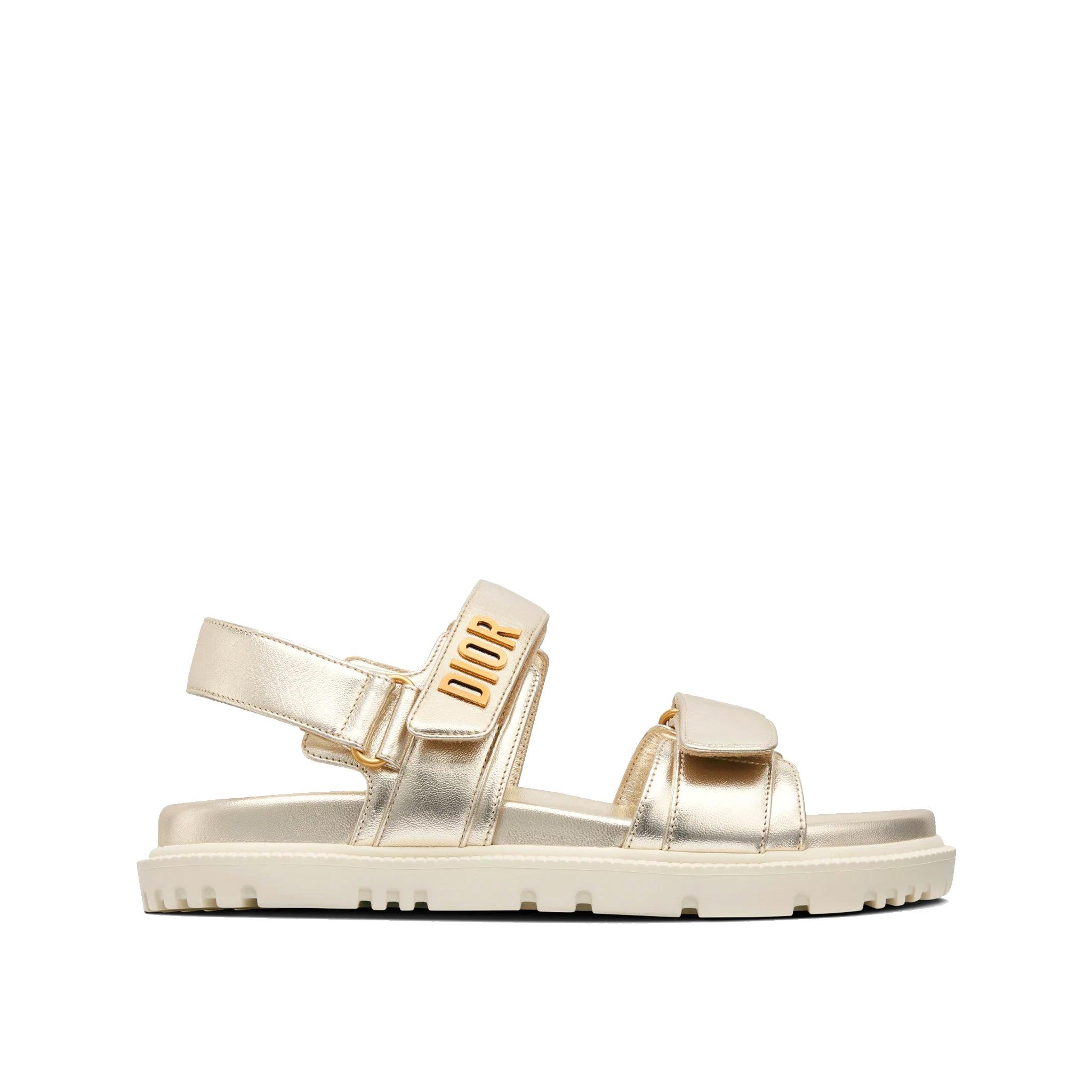 Dior Act Leather Sandals in Natural | Lyst