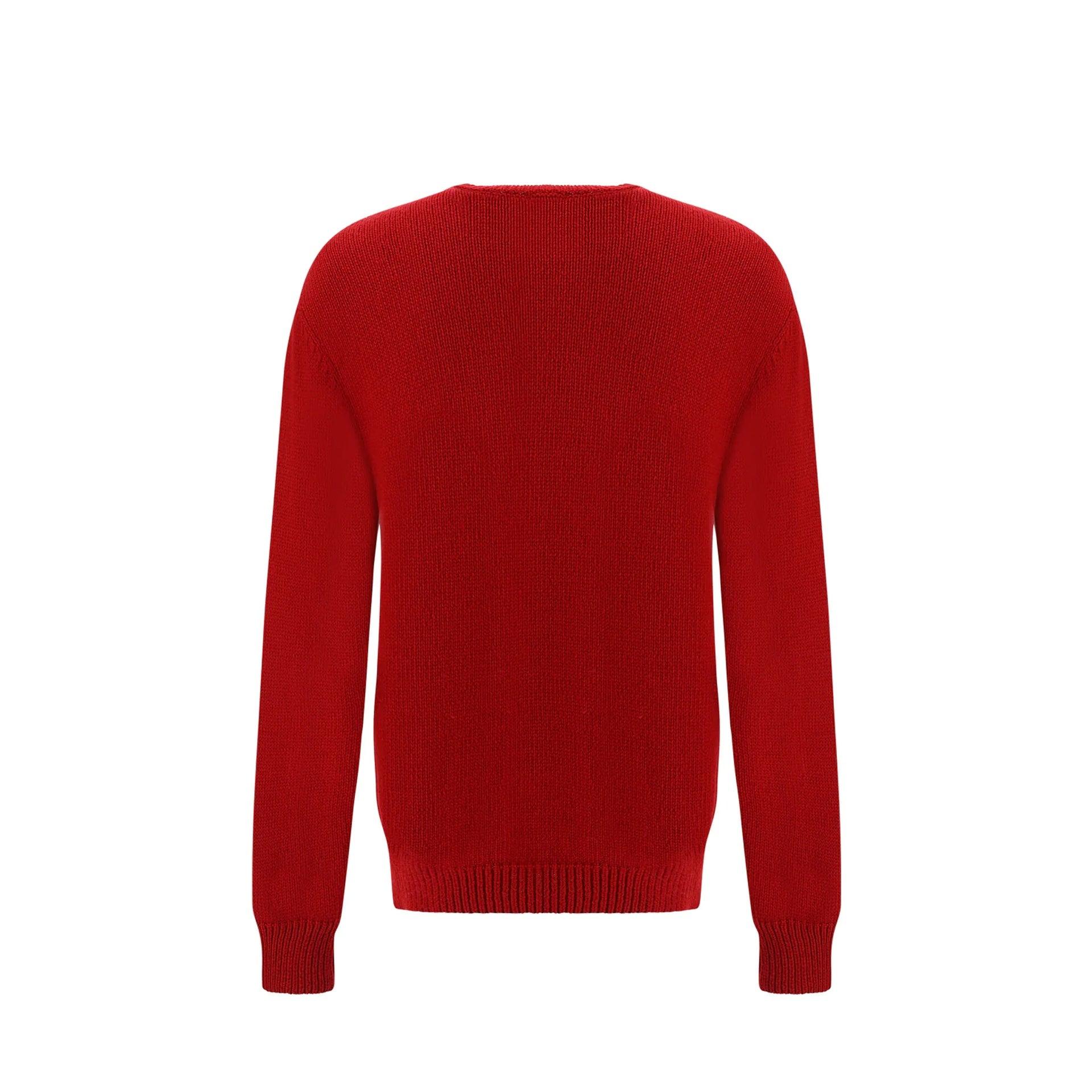 Balmain Logo Wool Sweater in Red for Men Lyst
