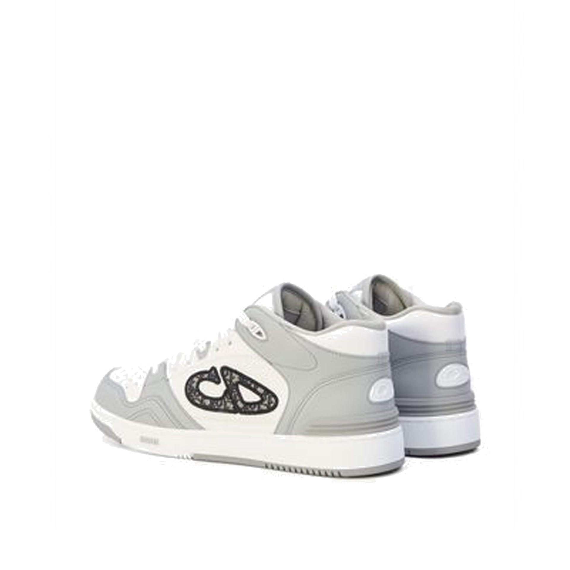 Dior B57 Mid Leather Sneakers in Gray | Lyst