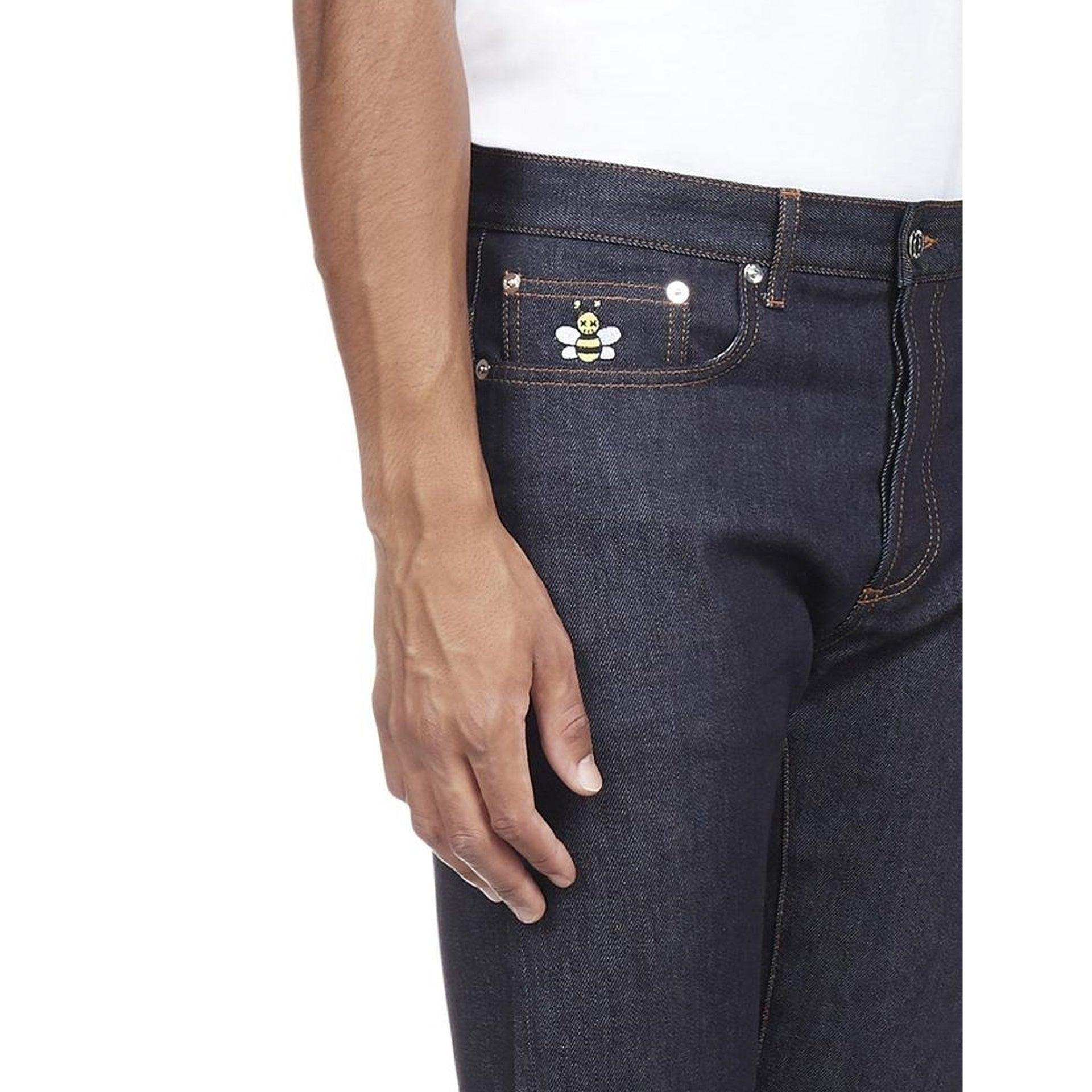Dior Homme X Kaws Bee Logo Jeans in Blue for Men | Lyst Dior Homme X Kaws Bee Logo Jeans in Blue for Men | Lyst