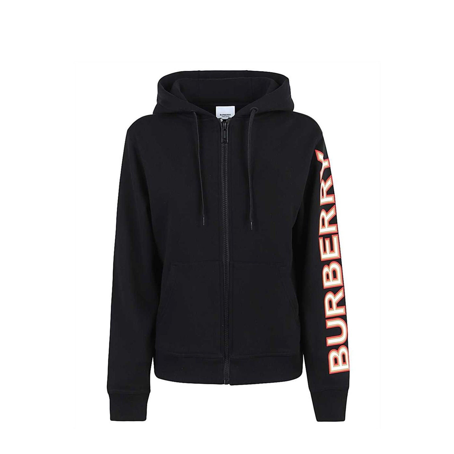 Burberry Logo Zipped Sweatshirt in Black for Men | Lyst Burberry Logo Zipped Sweatshirt in Black for Men | Lyst