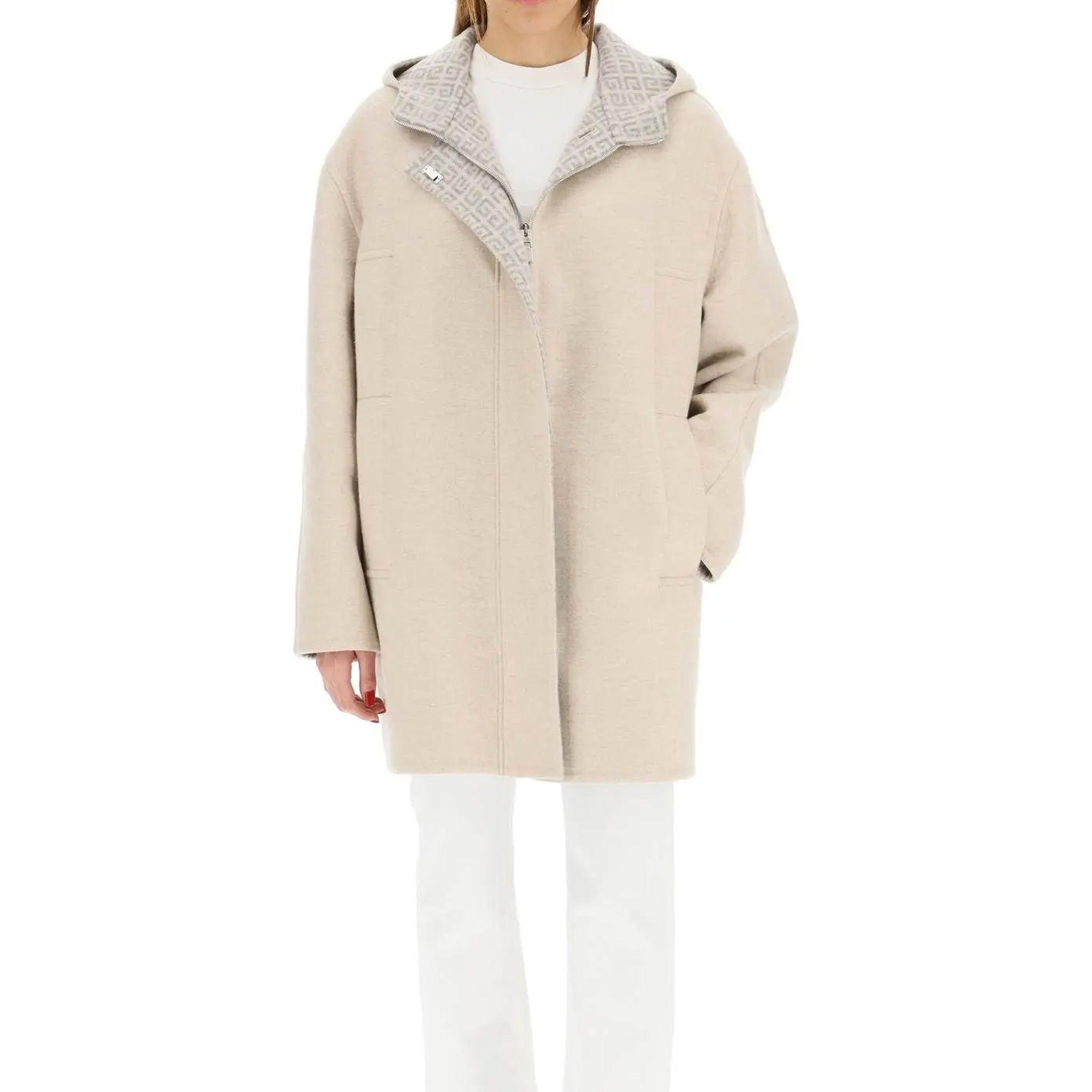 givenchy wool blend duffle coat