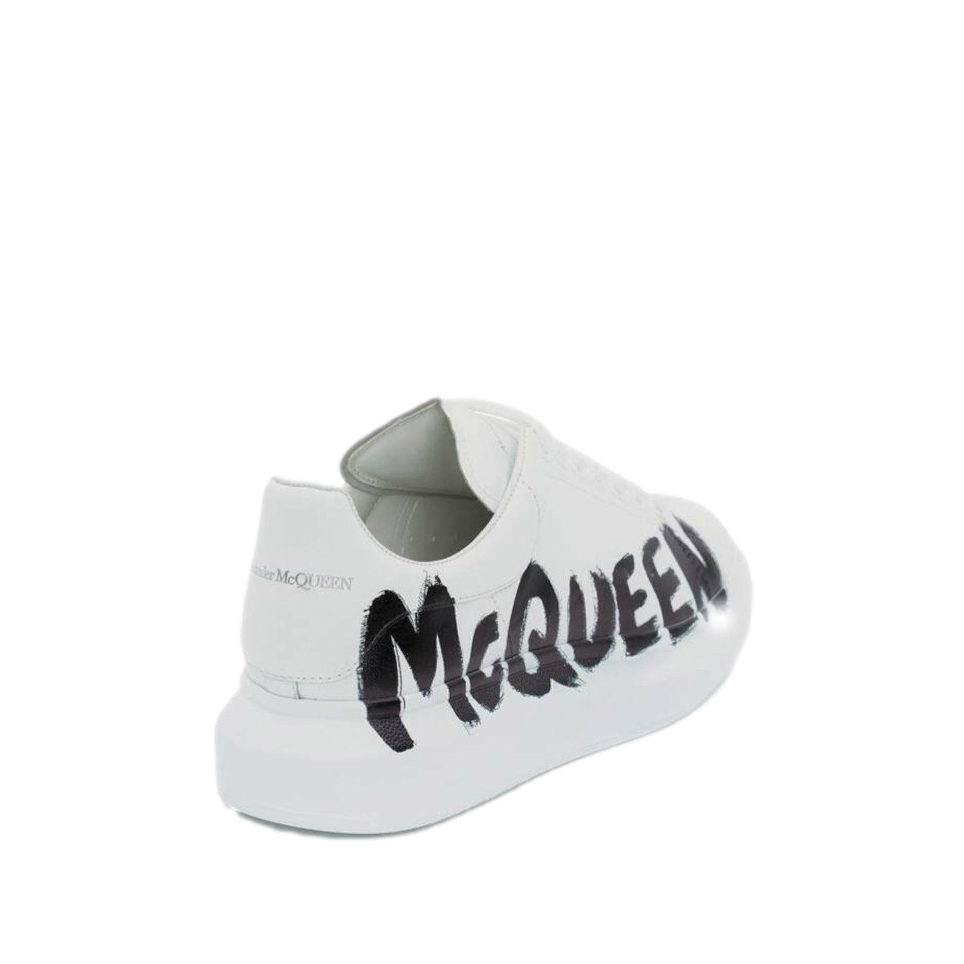 McQueen Graffiti-Print Oversized Sneakers in White | Lyst