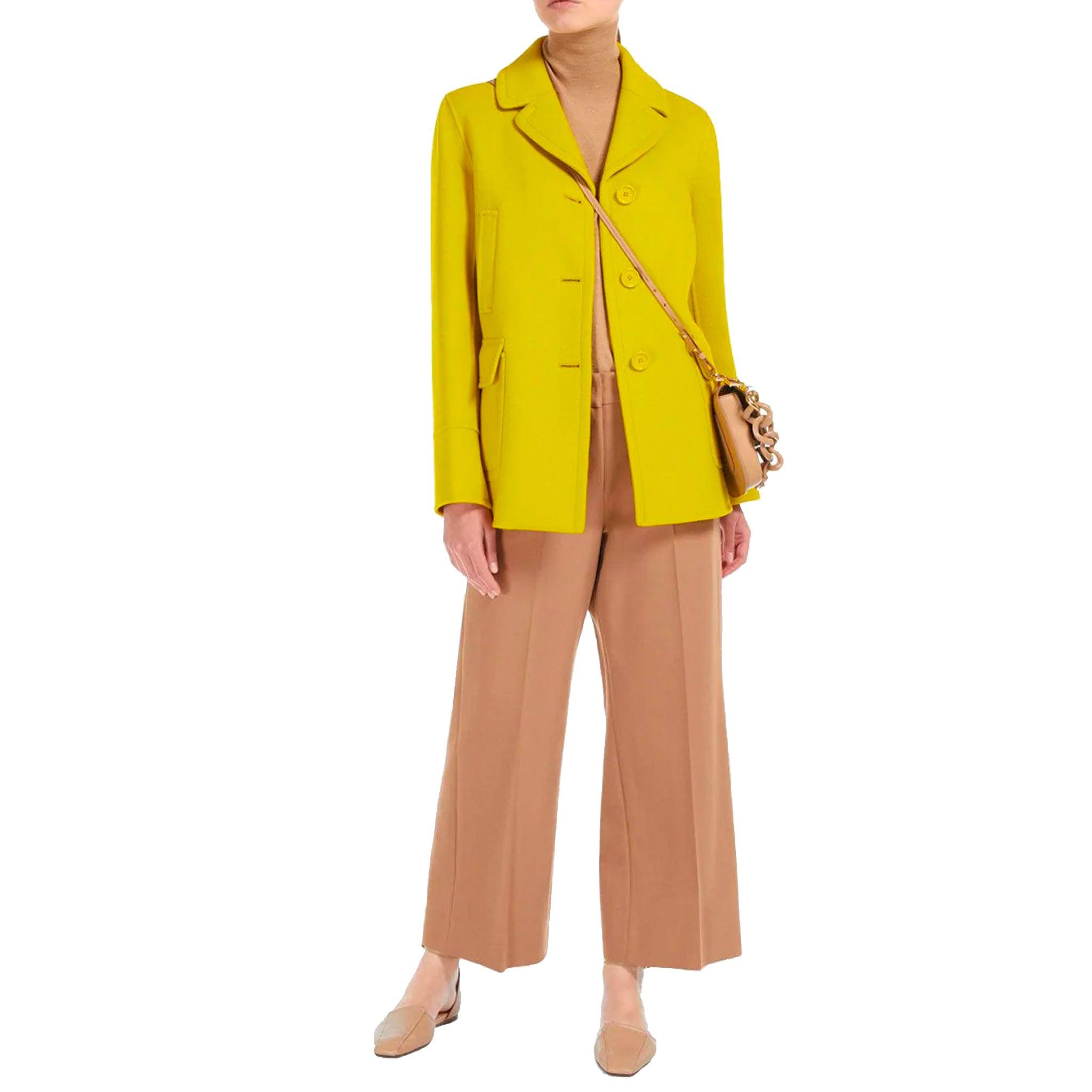Max Mara Marina Wool Jacket in Yellow | Lyst