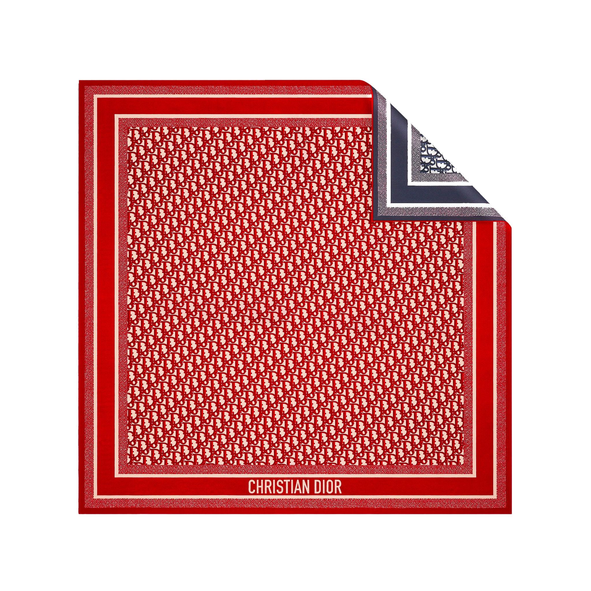Dior All Over Logo Foulard in Red | Lyst