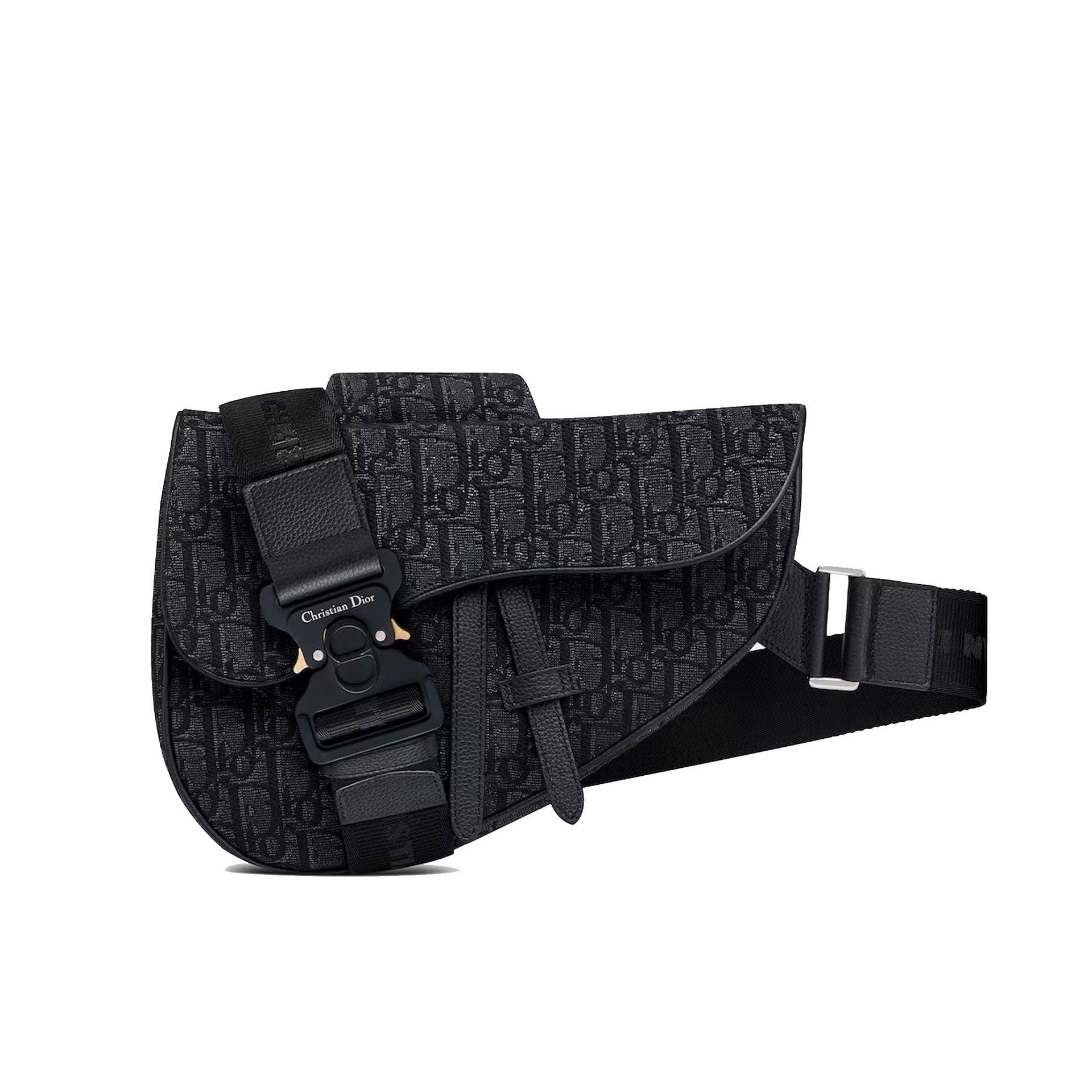 Dior Oblique Jacquard Messenger Bag in Black for Men Lyst