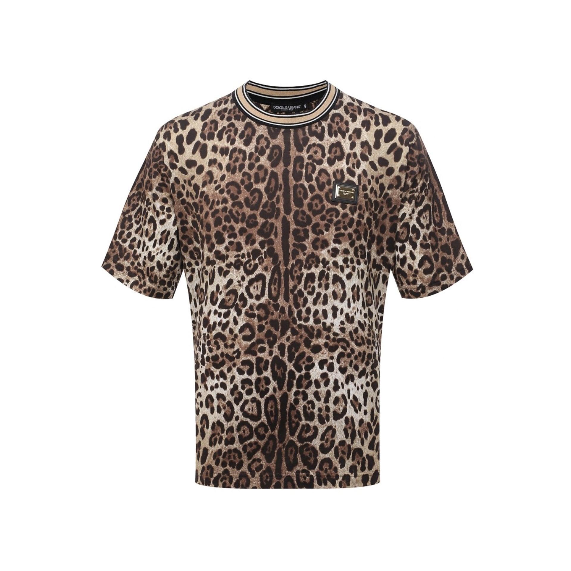 Shirt Animal Print Dolce Gabbana Dolce Gabbana Leopard-print Short