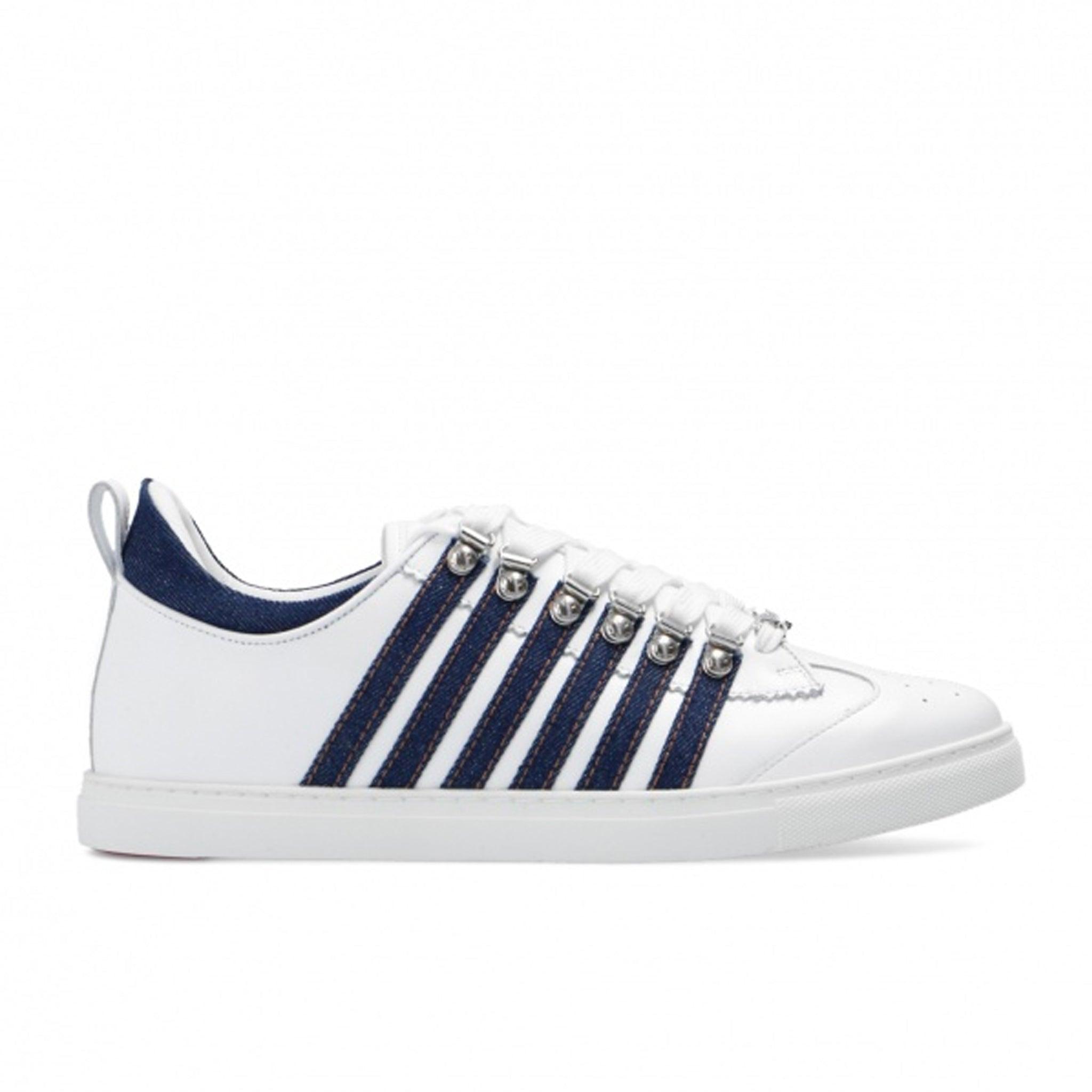 DSquared² Leather Sneakers in Blue for Men | Lyst