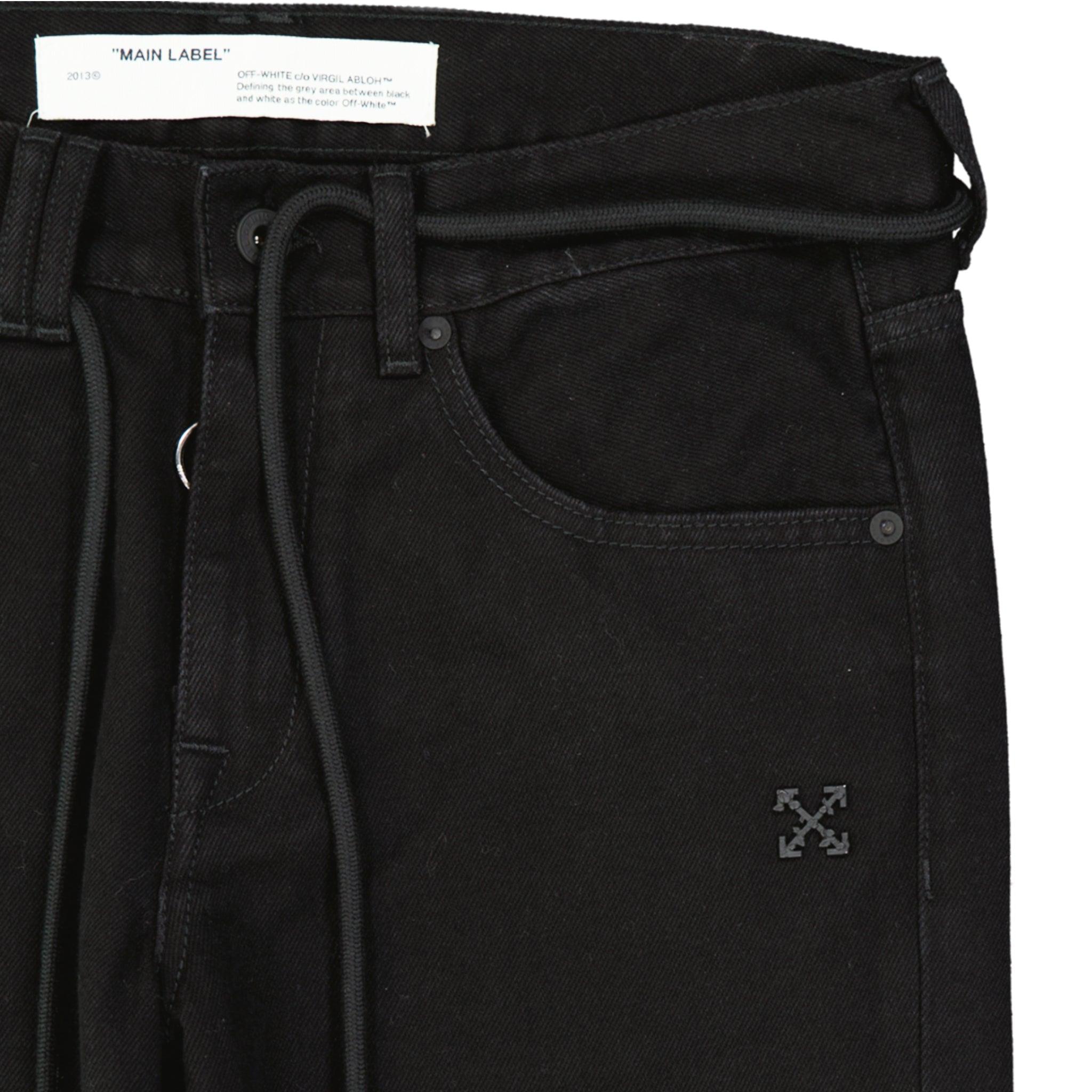 Off-White c/o Virgil Abloh Cotton Denim Jeans in Black for Men | Lyst