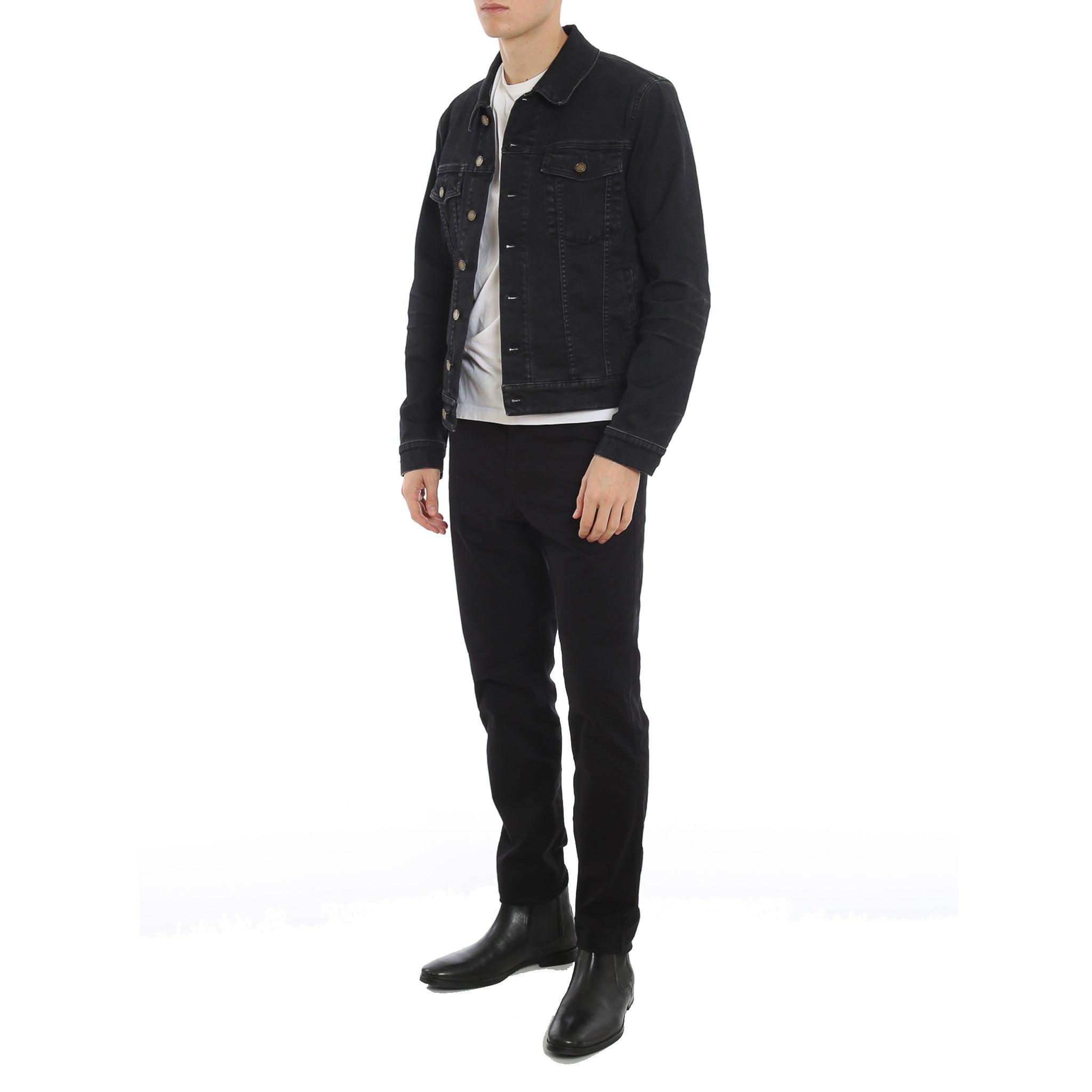 saint laurent black denim jacket