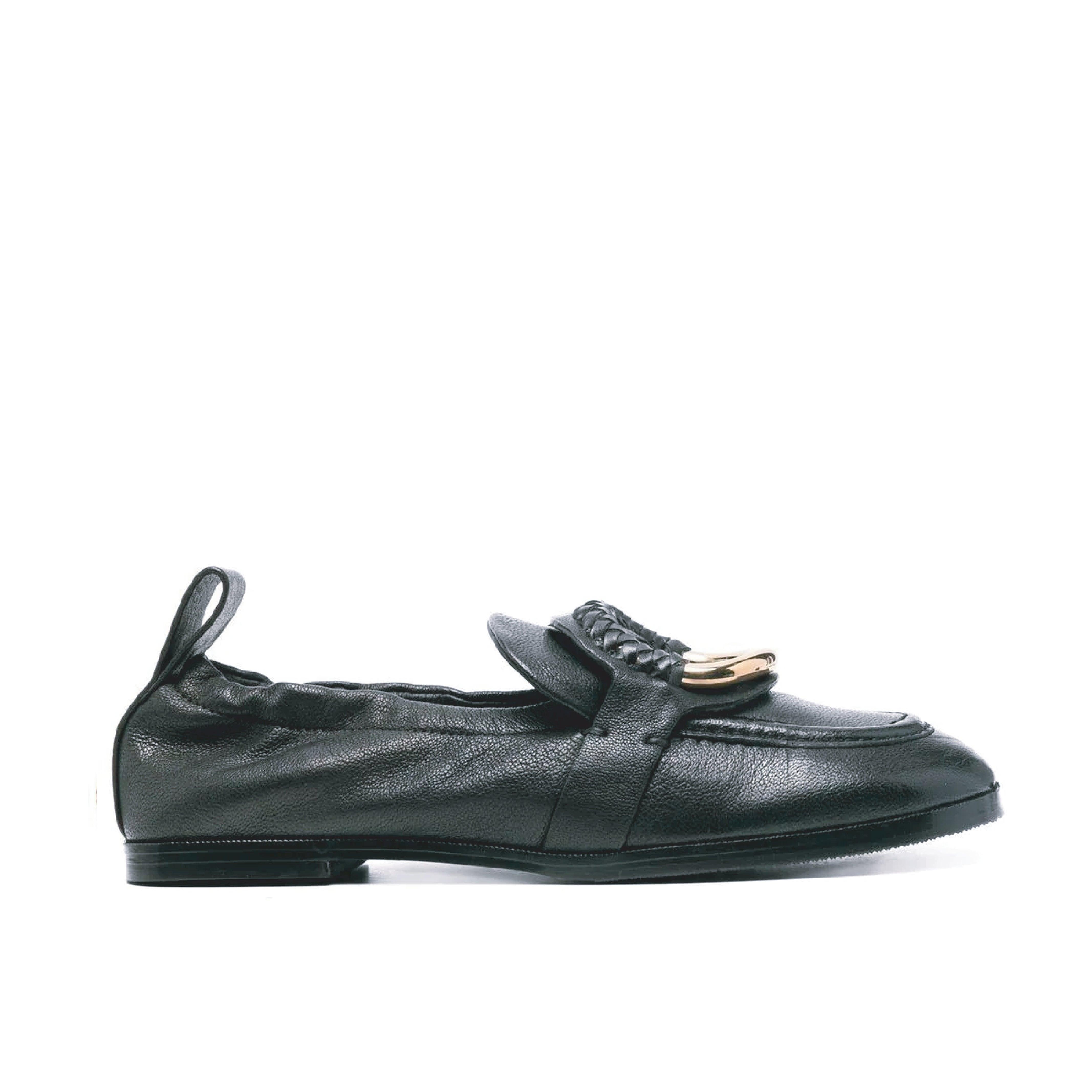 See By Chloé Hana Leather Loafers in Black | Lyst