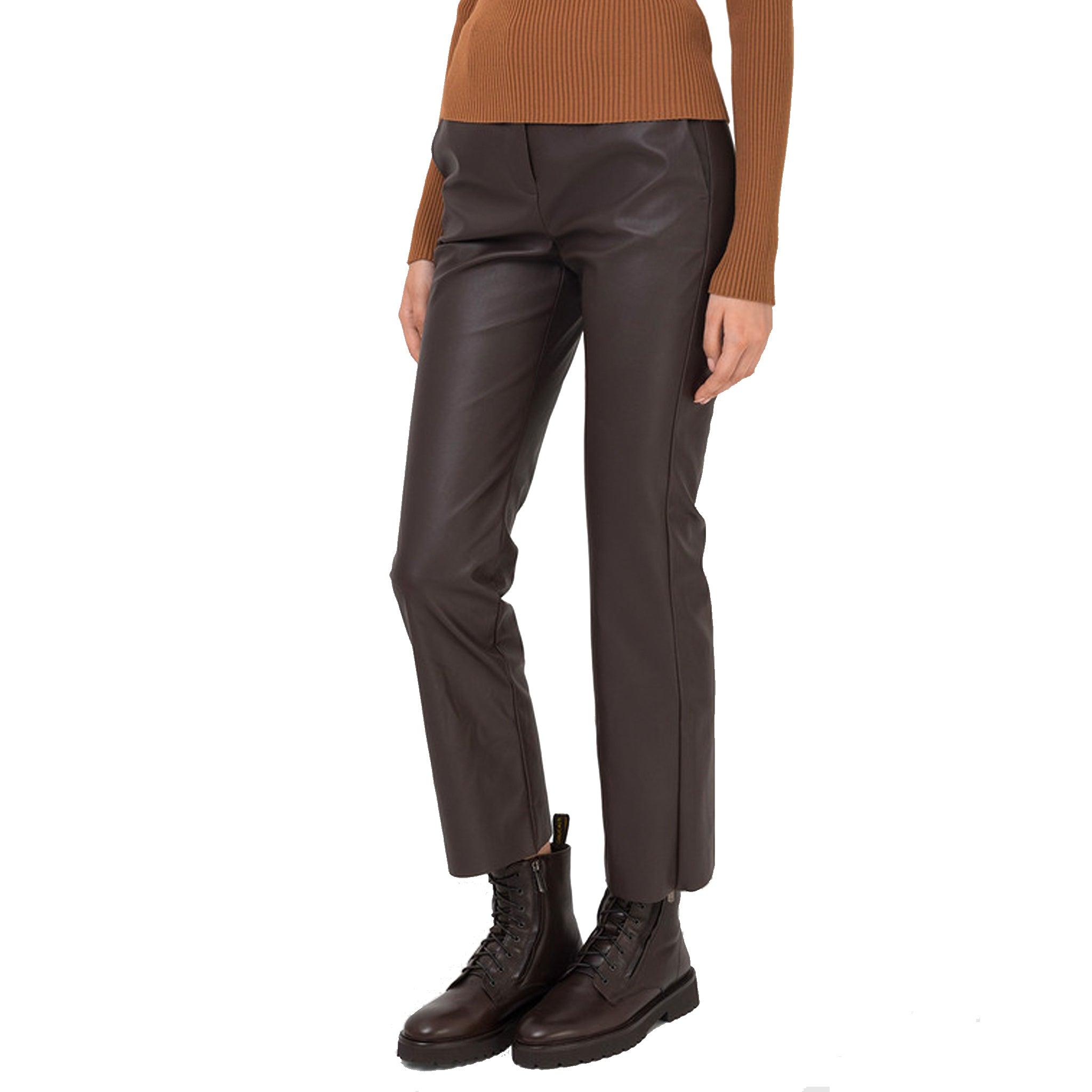 Max Mara Jago Eco Leather Pants in Gray | Lyst