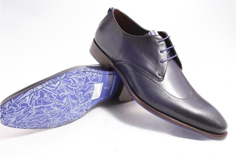 Floris van Bommel CFM-10043-30-05 Riem Blauw - De Roos Schoenen Breda
