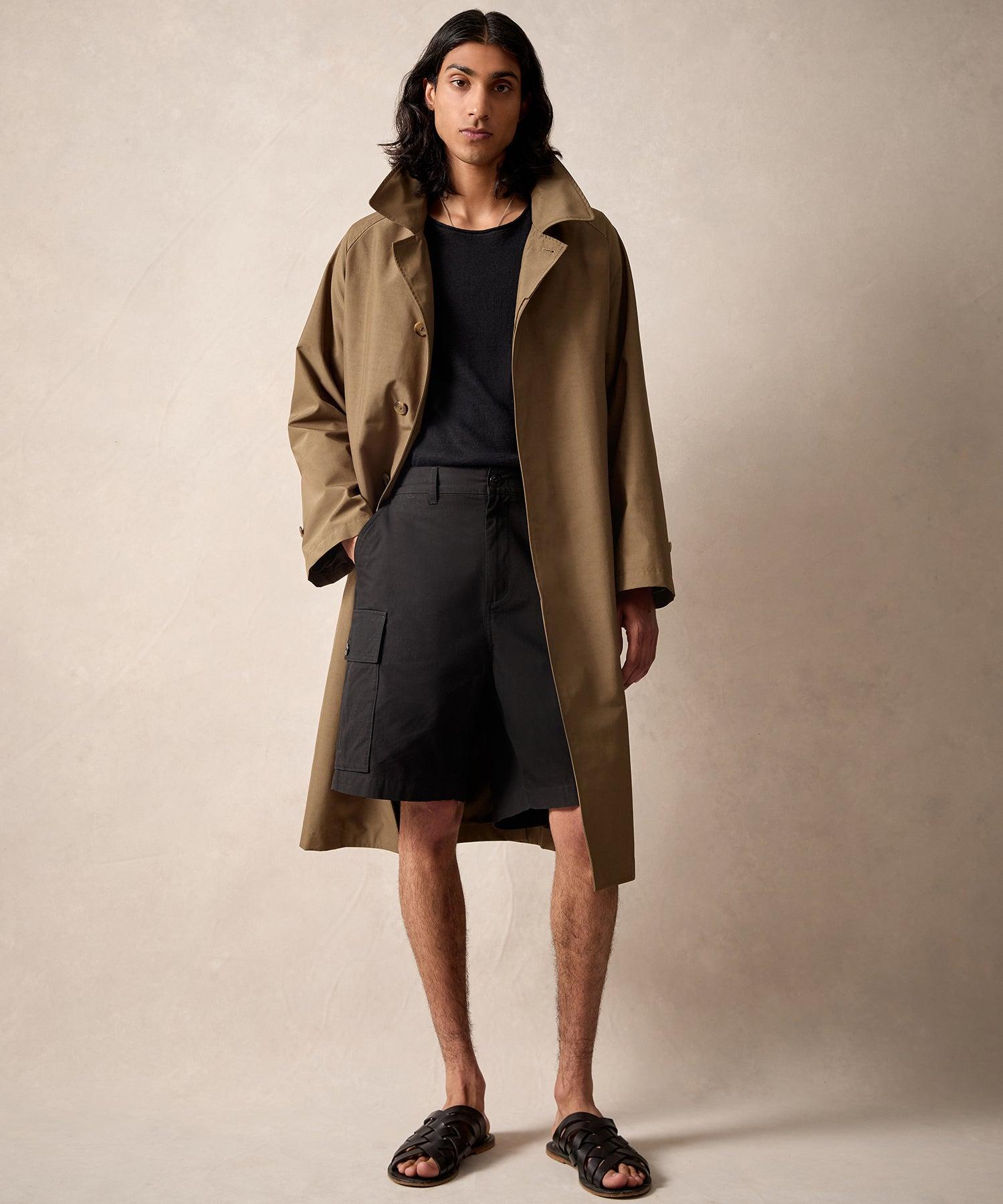 Todd Snyder Italian Belted Balmacaan Trenchcoat in Brown for Men | Lyst