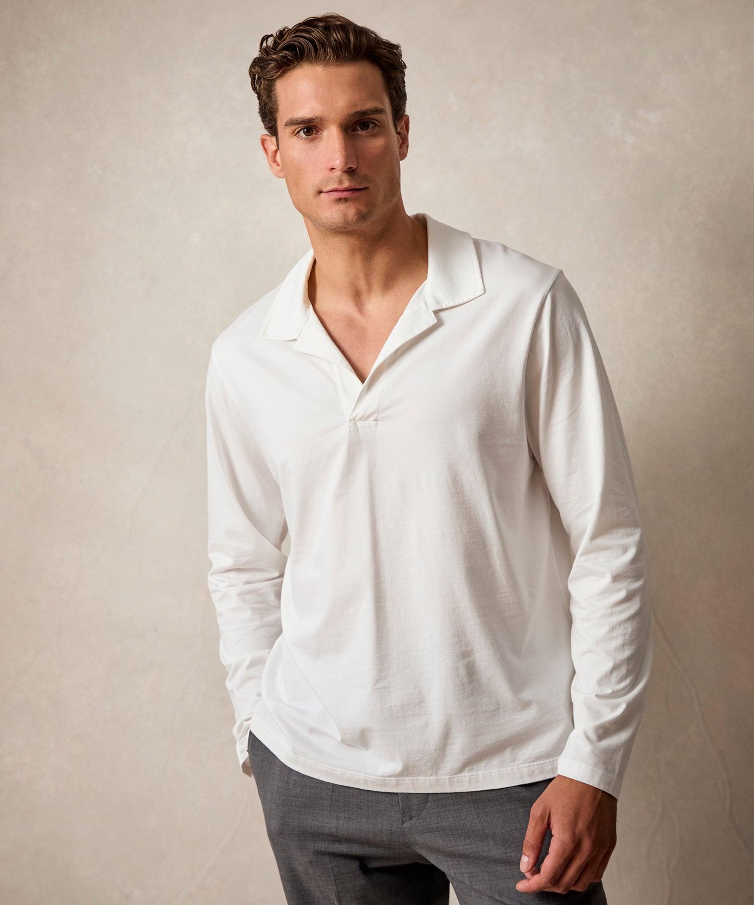 Todd Snyder Luxe Jersey Montauk Polo in White for Men Lyst