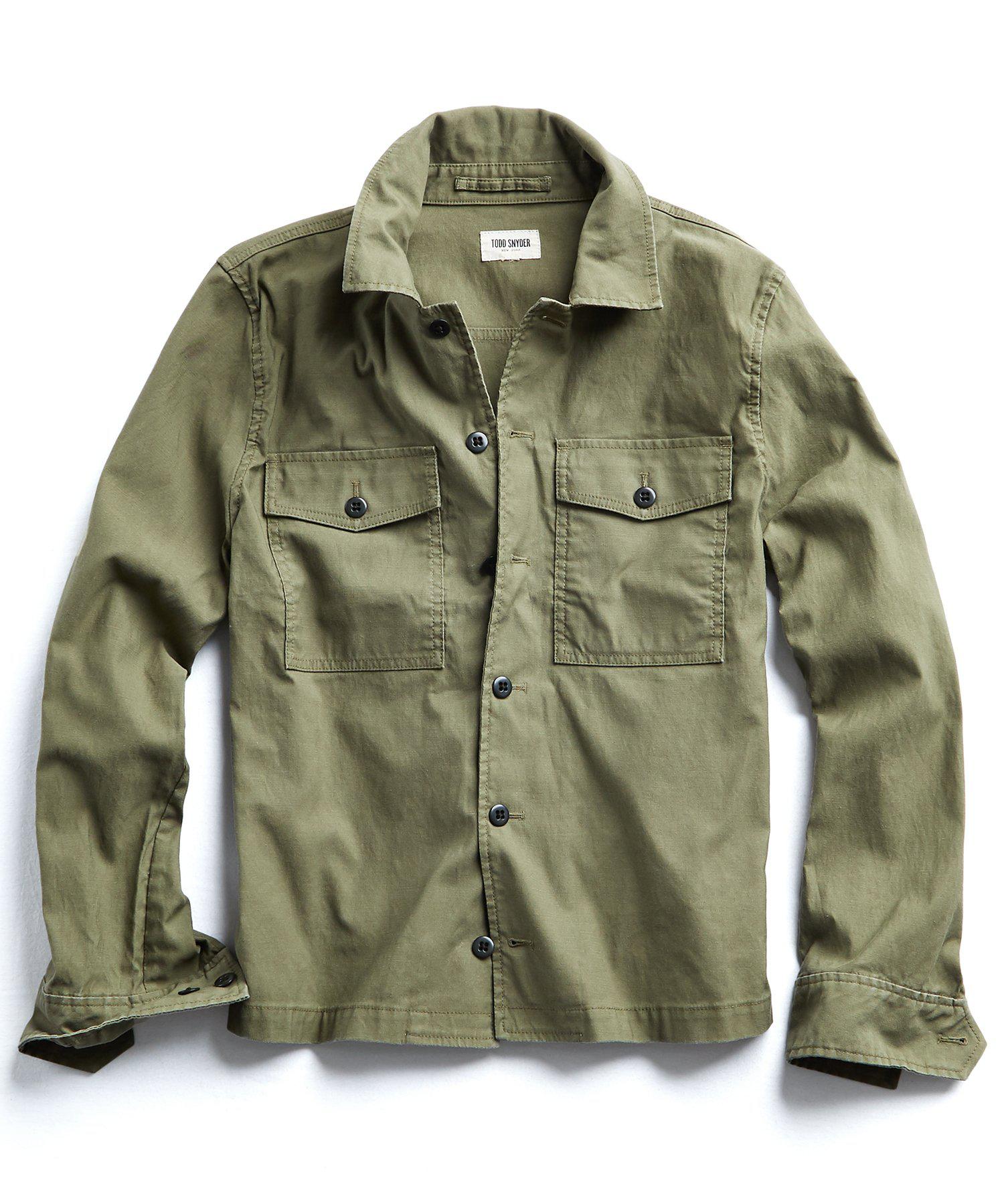 olive overshirt jacket