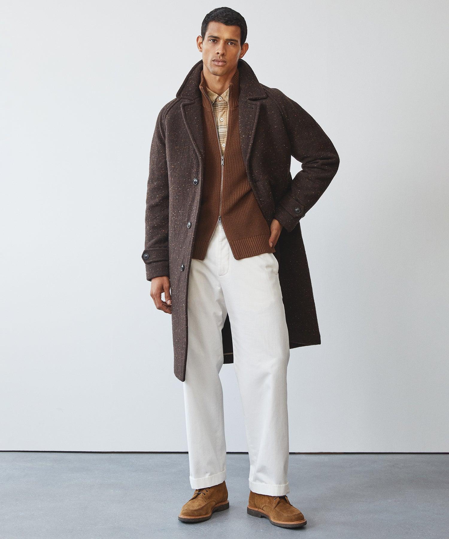 Todd Snyder Italian Donegal Wool Balmacaan in Gray for Men | Lyst