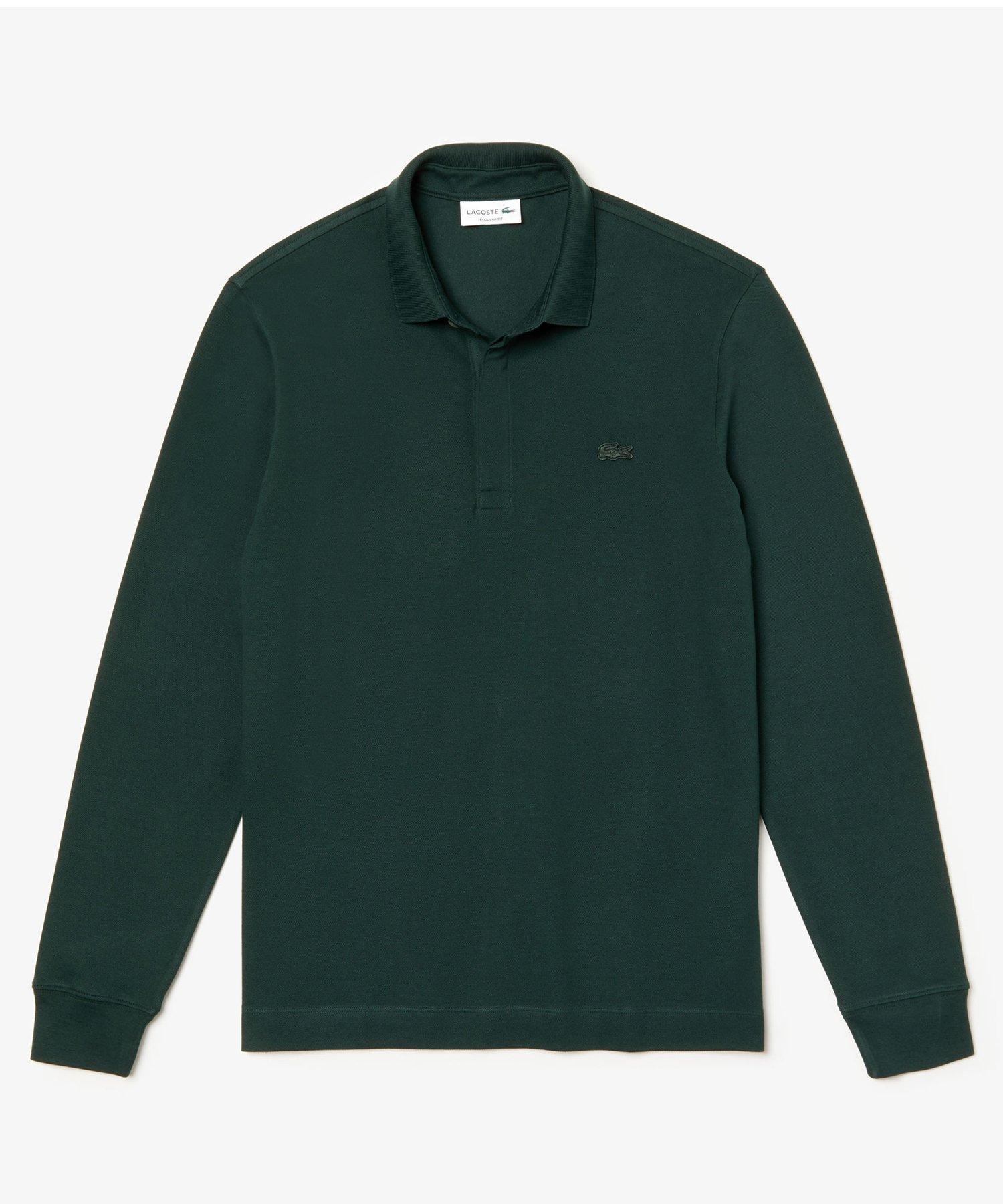 Lacoste Regular Fit Long-sleeve Cotton Paris Polo In Green for Men - Lyst