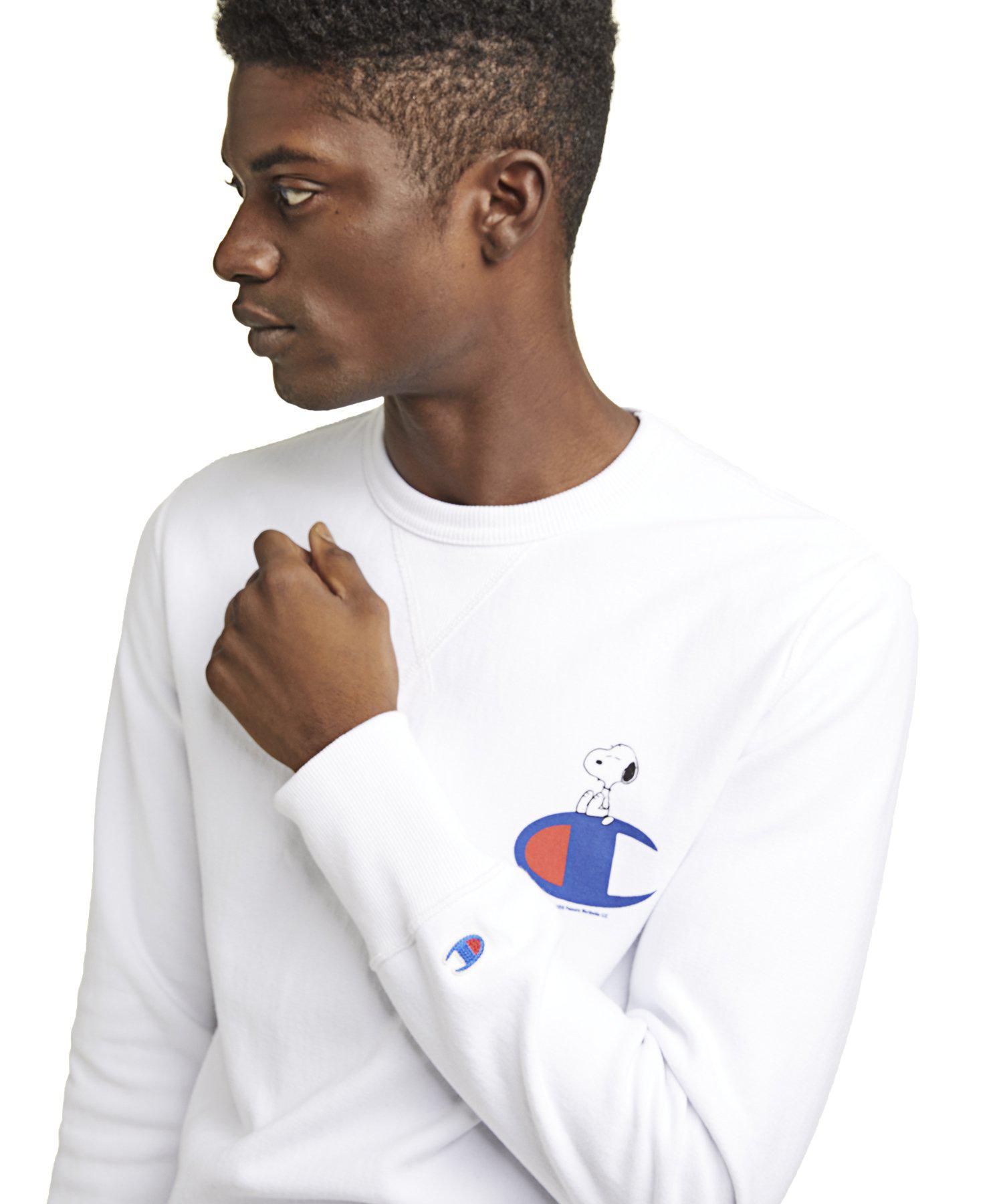 Todd Snyder Cotton X Peanuts Snoopy C Sweatshirt In White for Men - Lyst