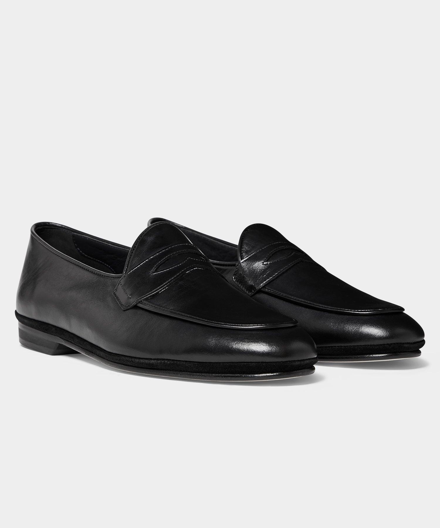 Rubinacci Todd Snyder X Unlined Leather Penny Loafer in  display picture 3
