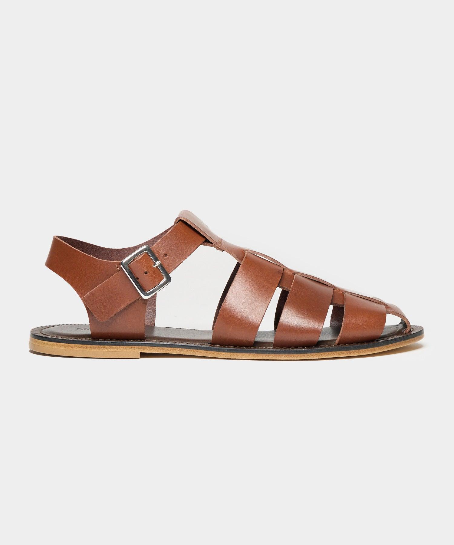 Todd Snyder Leather Fisherman Sandal in Brown for Men | Lyst display picture 2