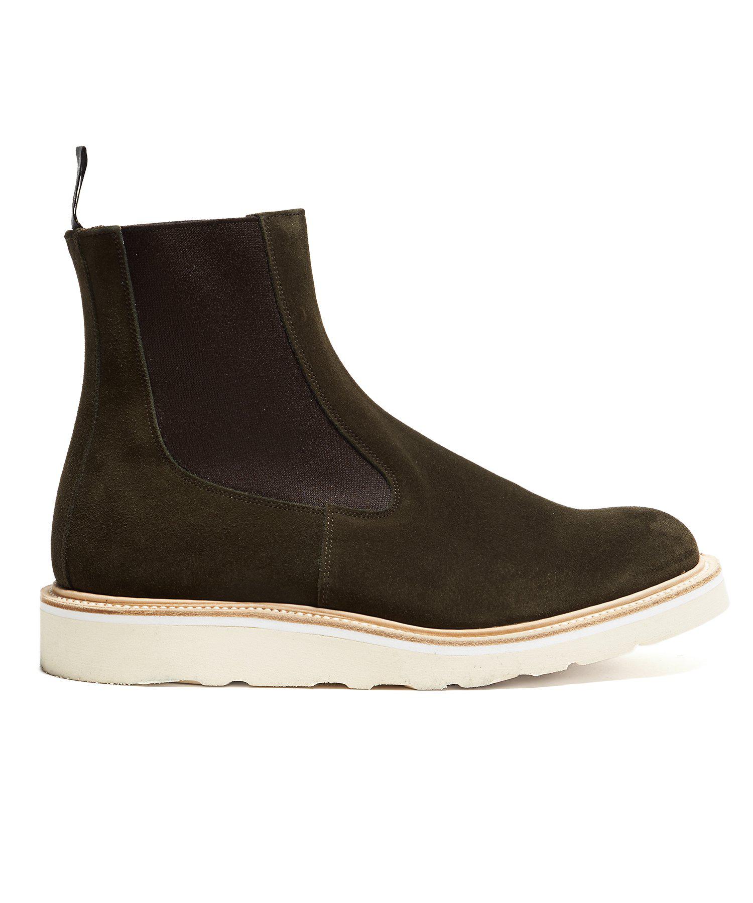 Tricker's Stephen Chelsea Boot In Earth Suede in Olive (Green) for Men ...