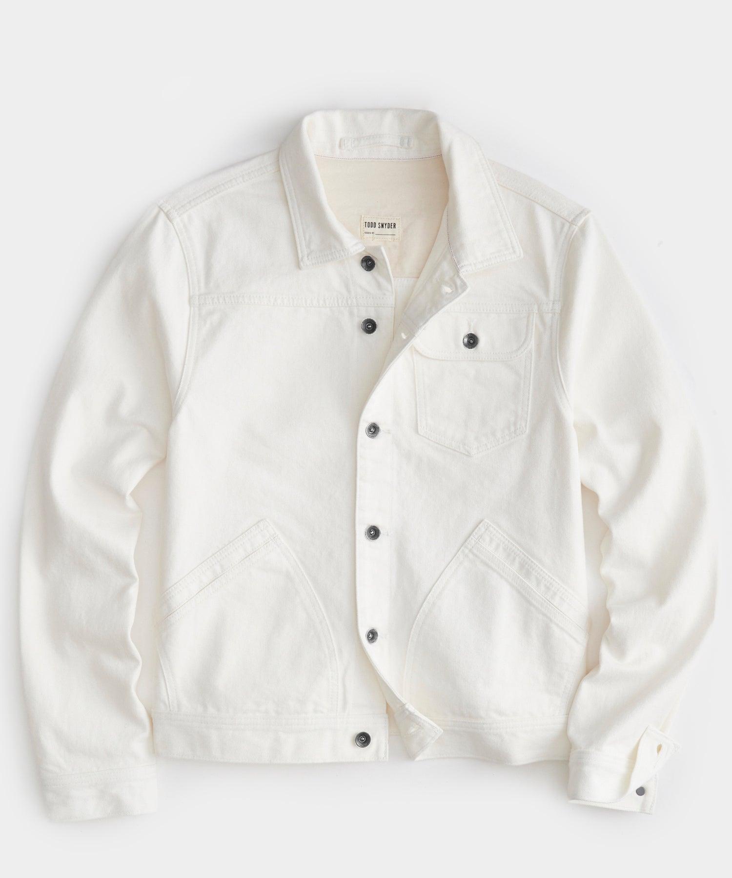 Todd Snyder Japanese Selvedge Denim Jacket in White for Men | Lyst