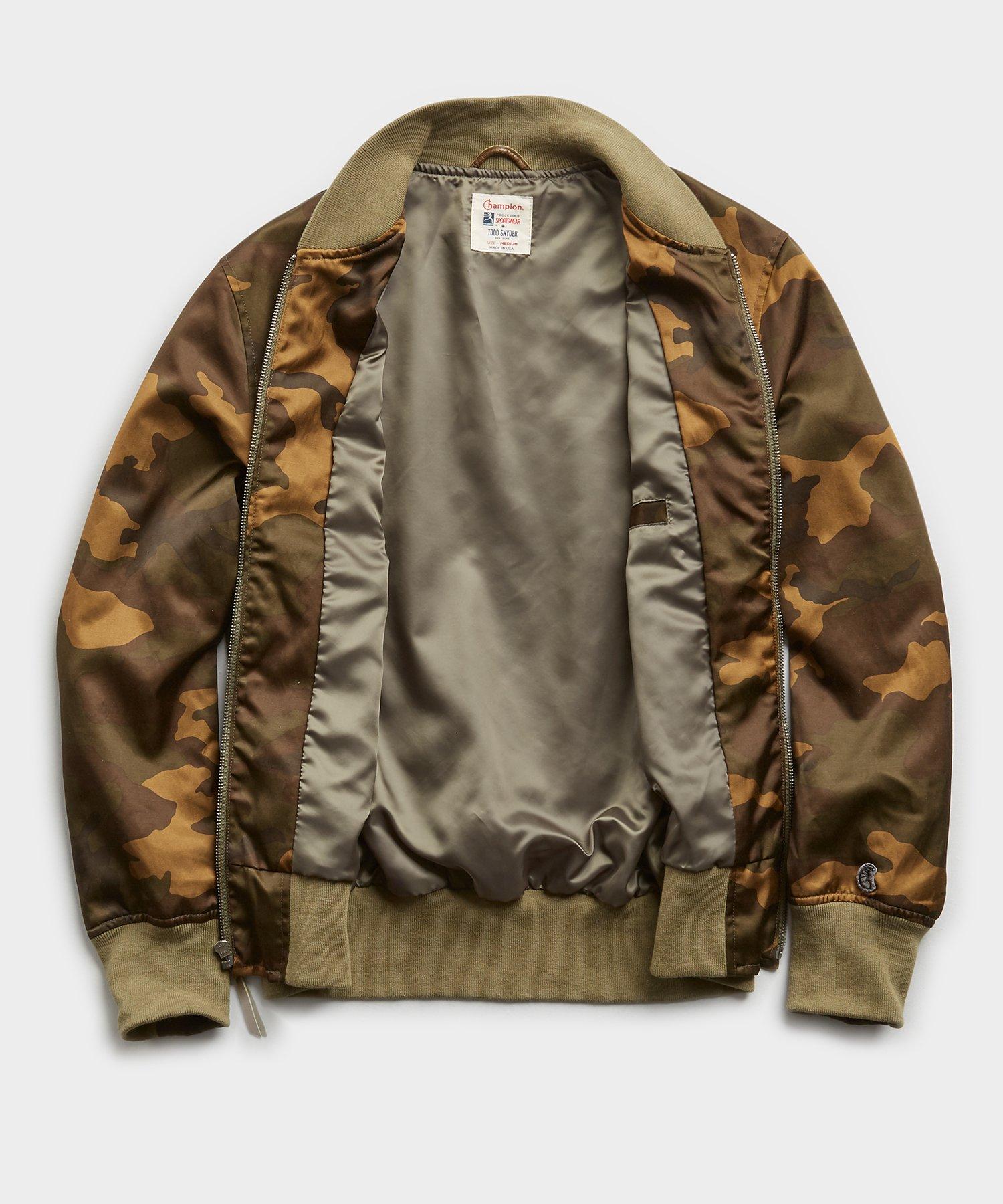Todd Synder X Champion Japanese Satin Camo Bomber for Men - Lyst
